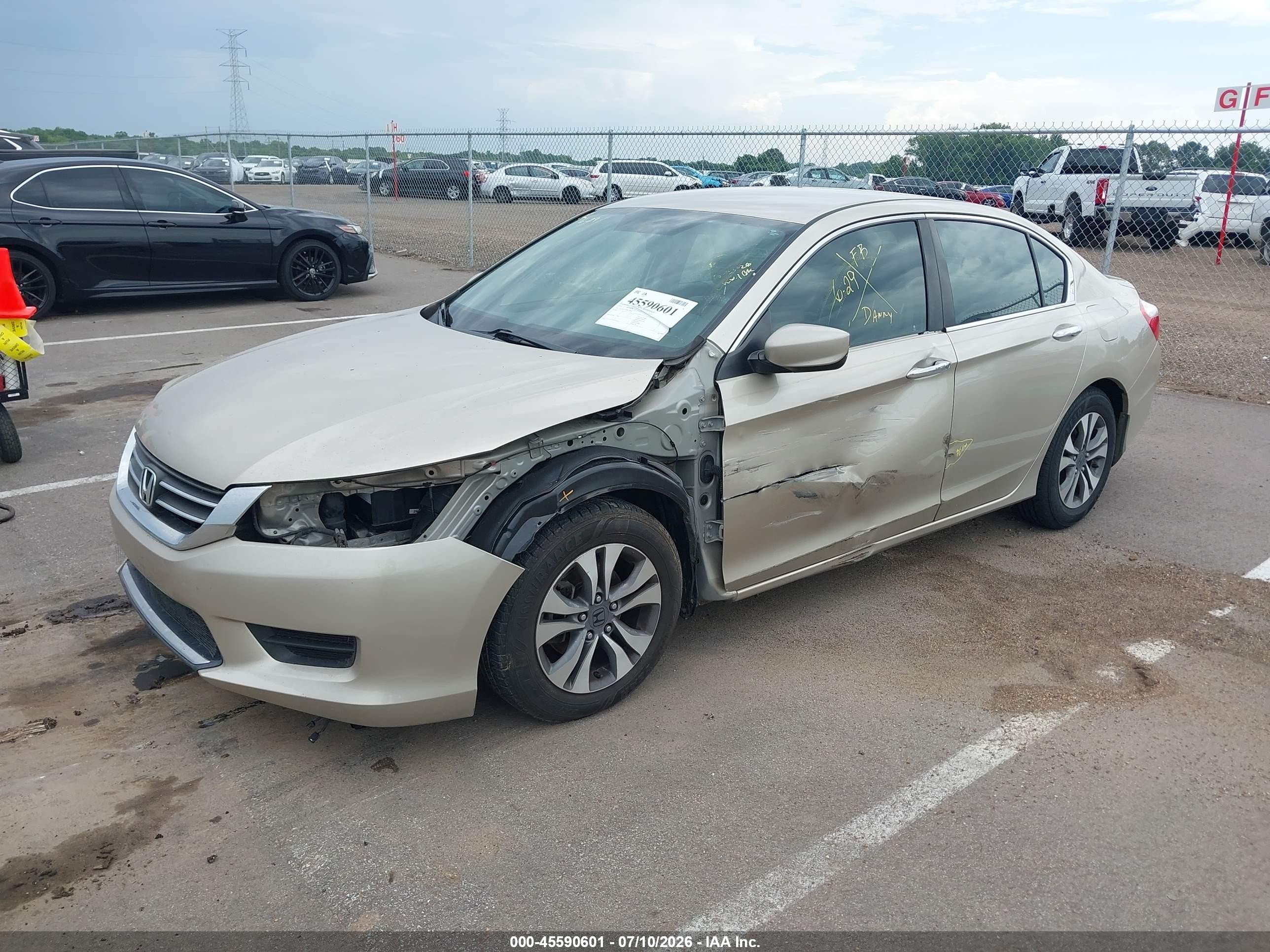 2013 Honda Accord Lx Tan vin: 1HGCR2F37DA146865