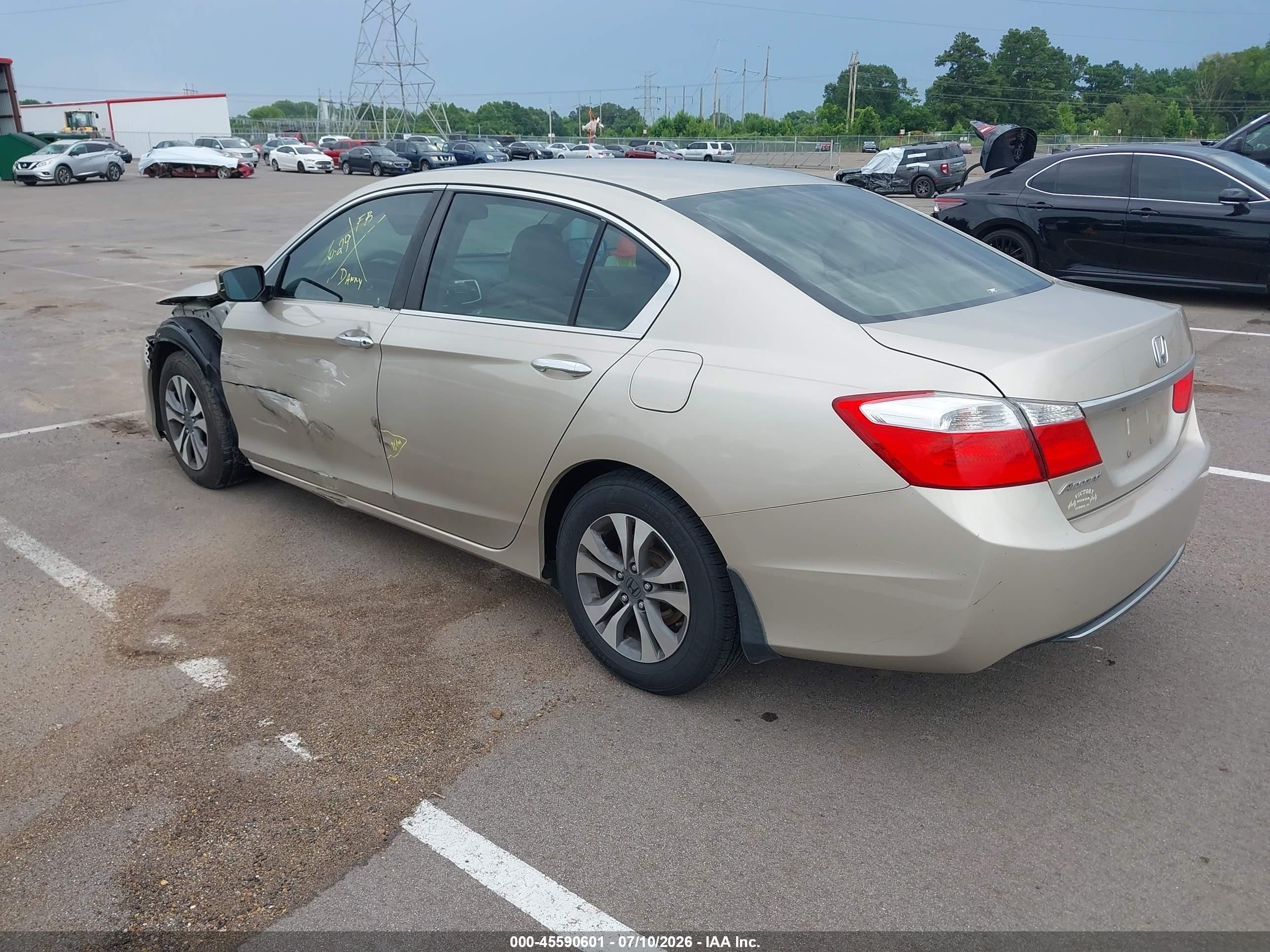 2013 Honda Accord Lx Tan vin: 1HGCR2F37DA146865
