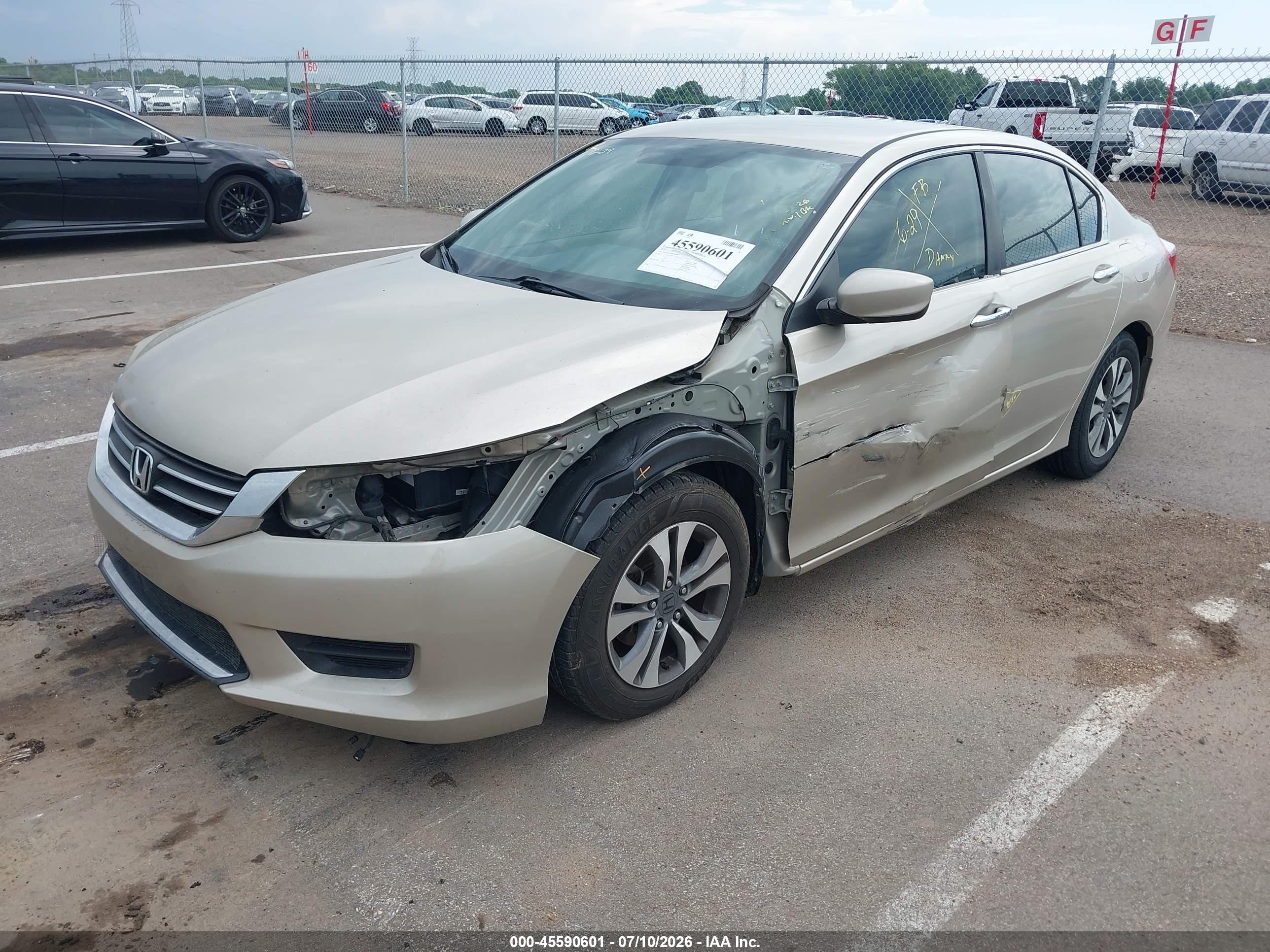 2013 Honda Accord Lx Tan vin: 1HGCR2F37DA146865