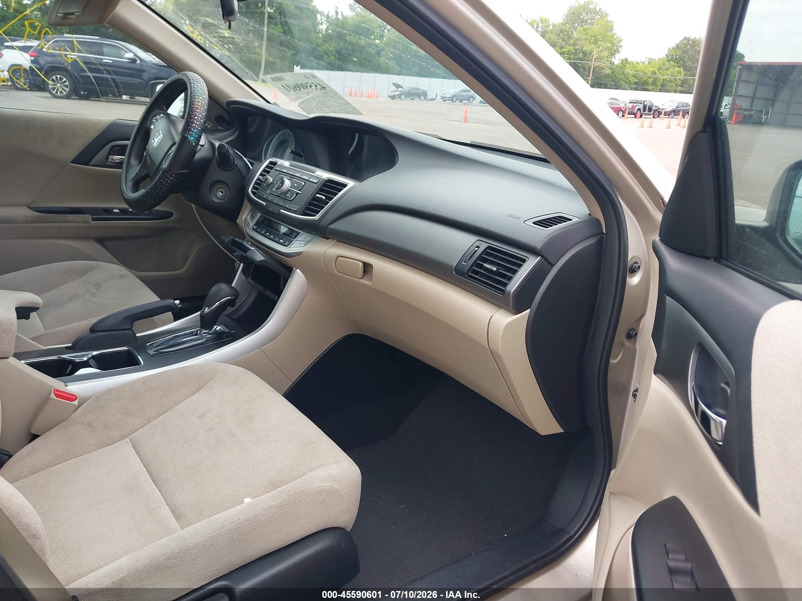 2013 Honda Accord Lx Tan vin: 1HGCR2F37DA146865