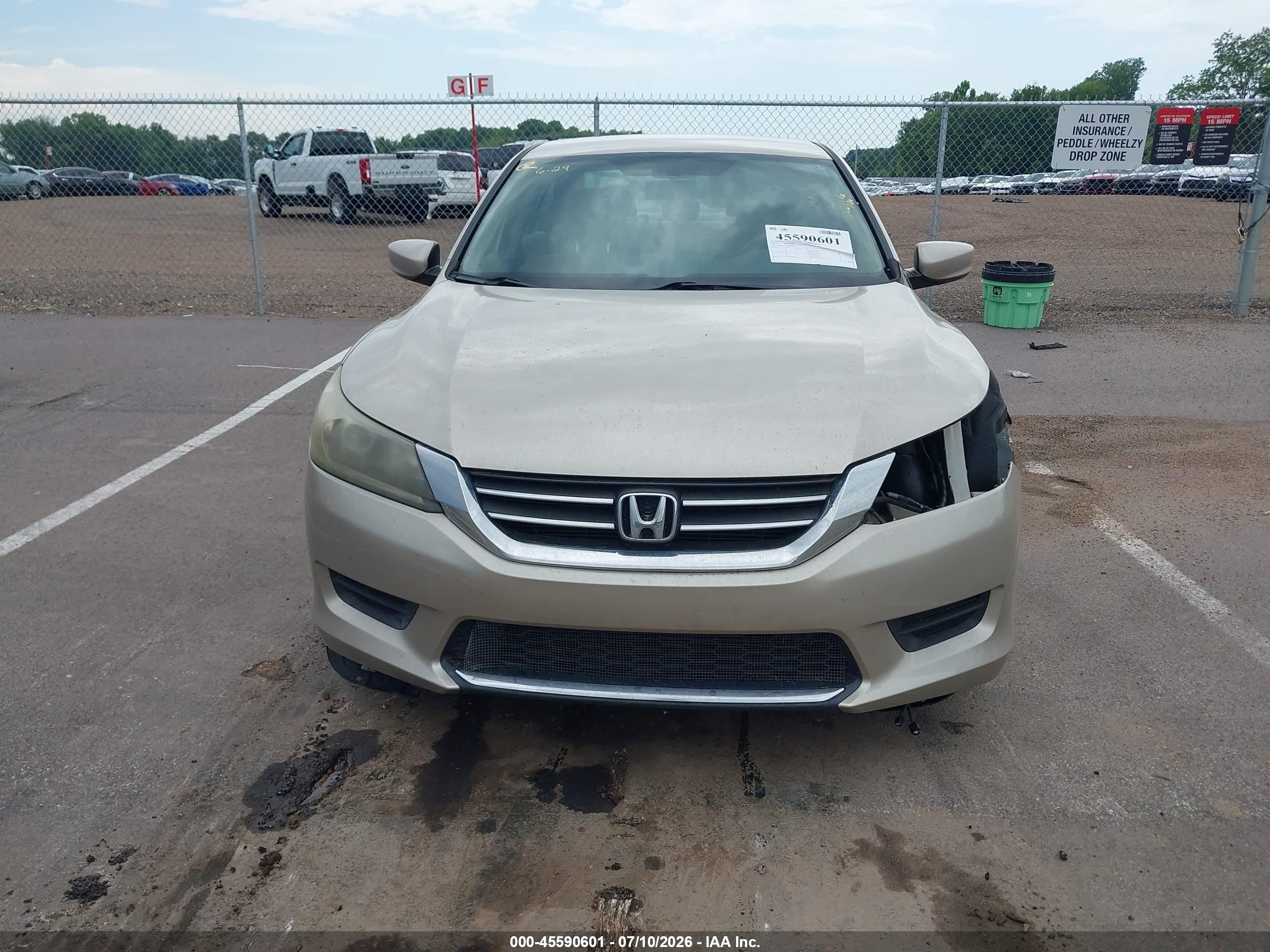 2013 Honda Accord Lx Tan vin: 1HGCR2F37DA146865