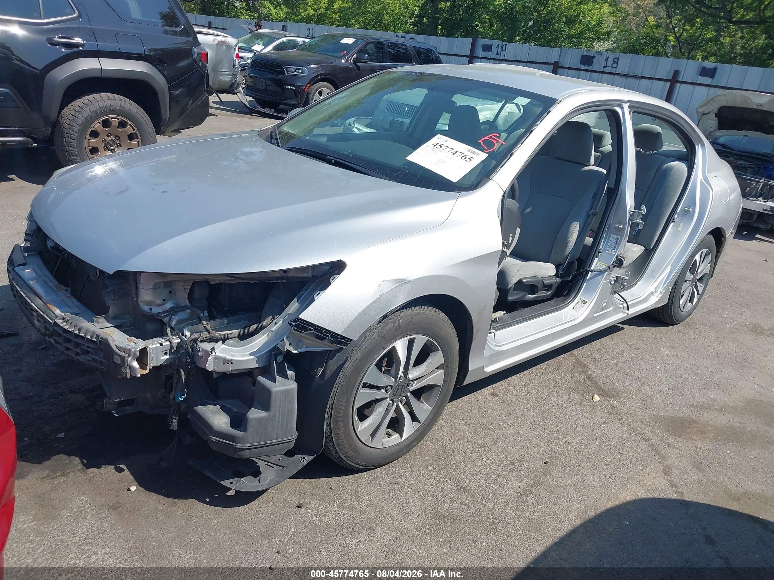 2013 Honda Accord Lx Silver vin: 1HGCR2F37DA195919