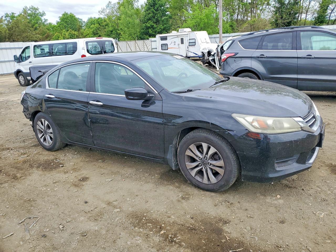2013 Honda Accord Lx Black vin: 1HGCR2F37DA240129