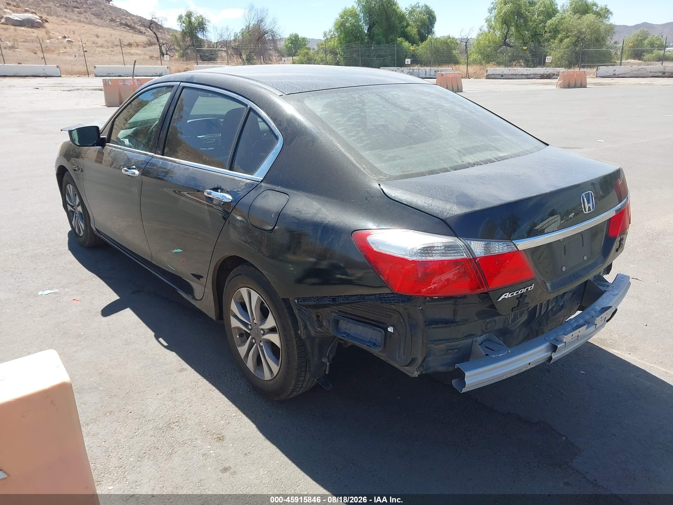 2013 Honda Accord Lx Black vin: 1HGCR2F37DA244472
