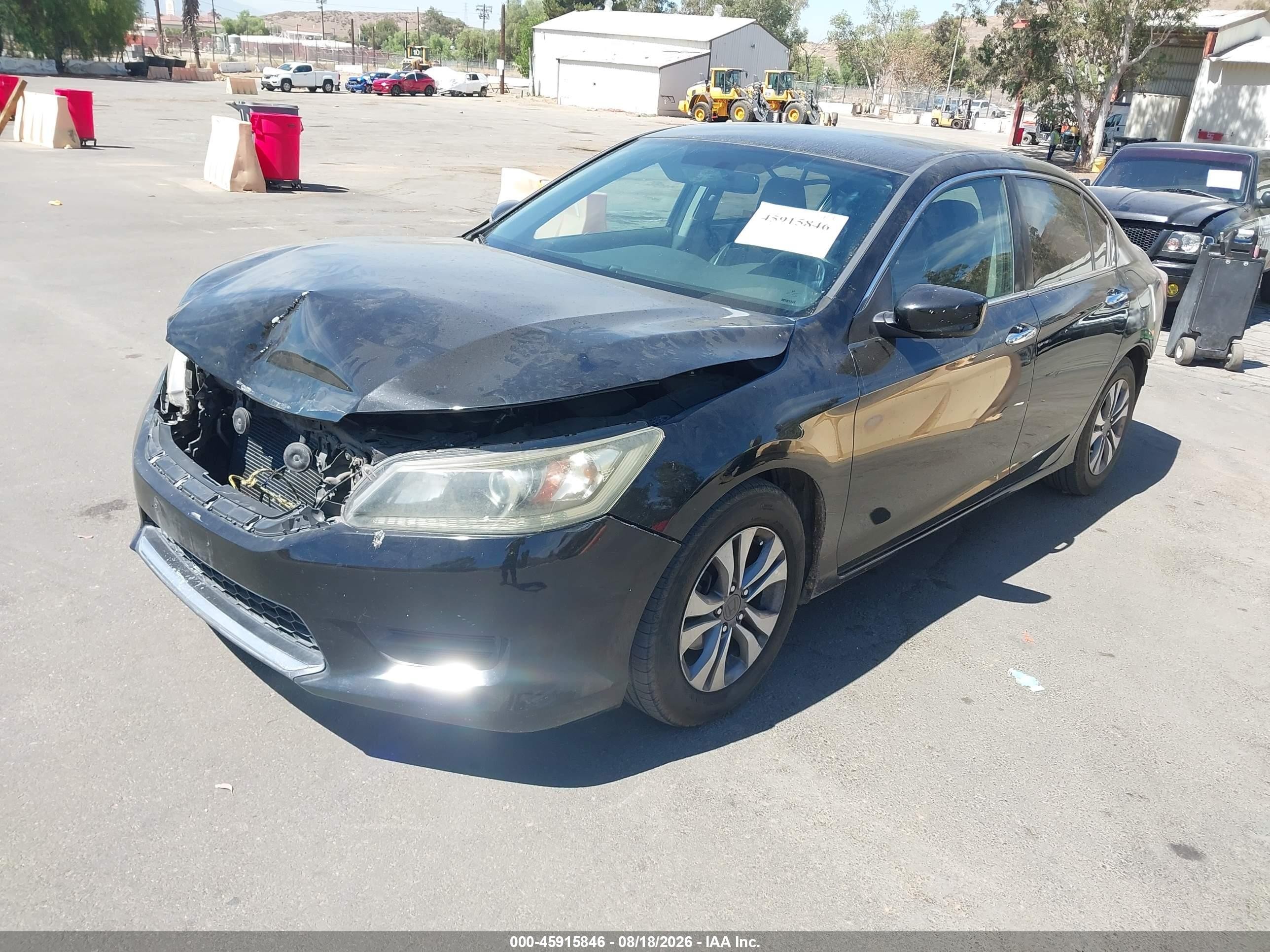 2013 Honda Accord Lx Black vin: 1HGCR2F37DA244472