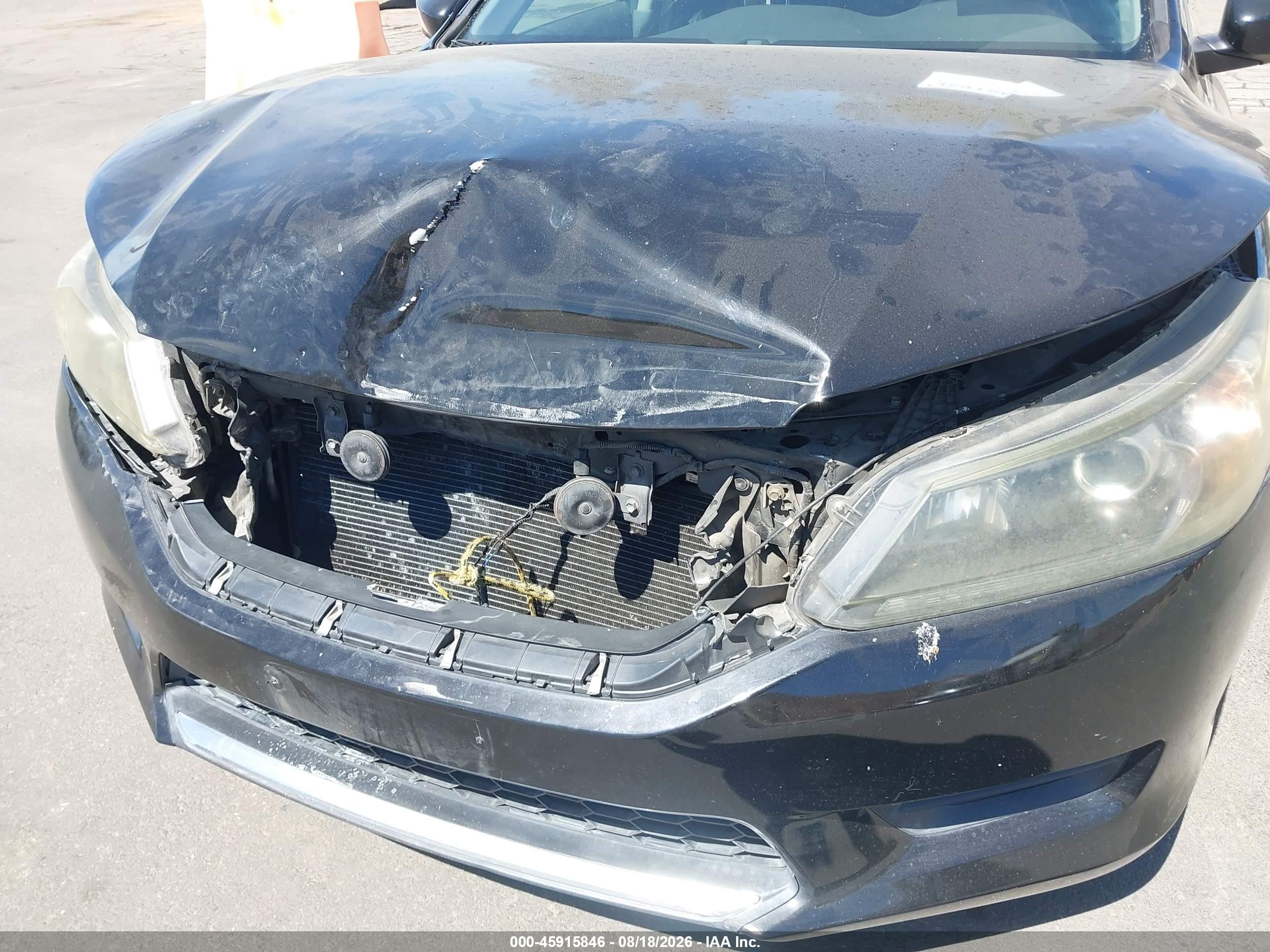 2013 Honda Accord Lx Black vin: 1HGCR2F37DA244472