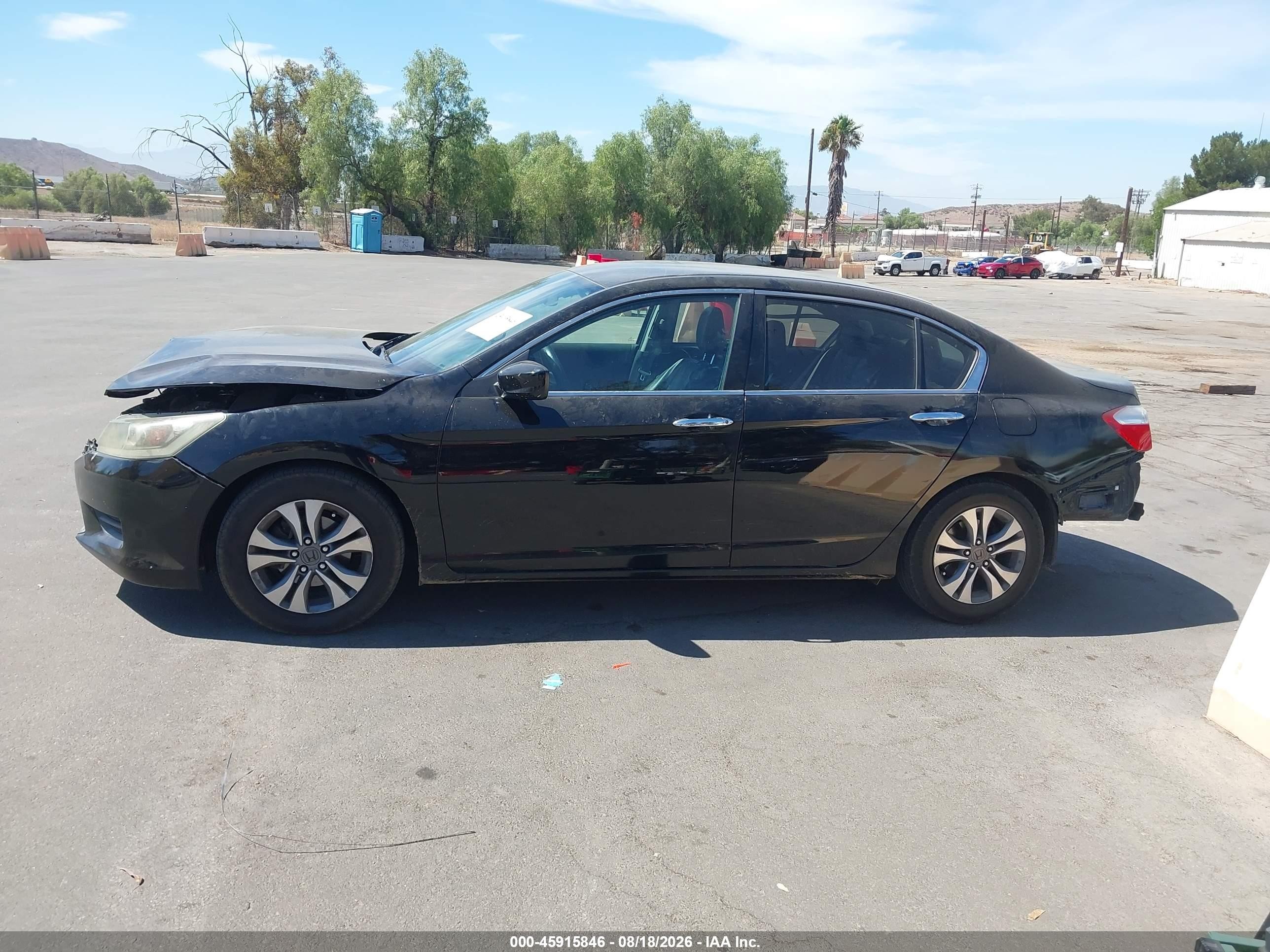 2013 Honda Accord Lx Black vin: 1HGCR2F37DA244472