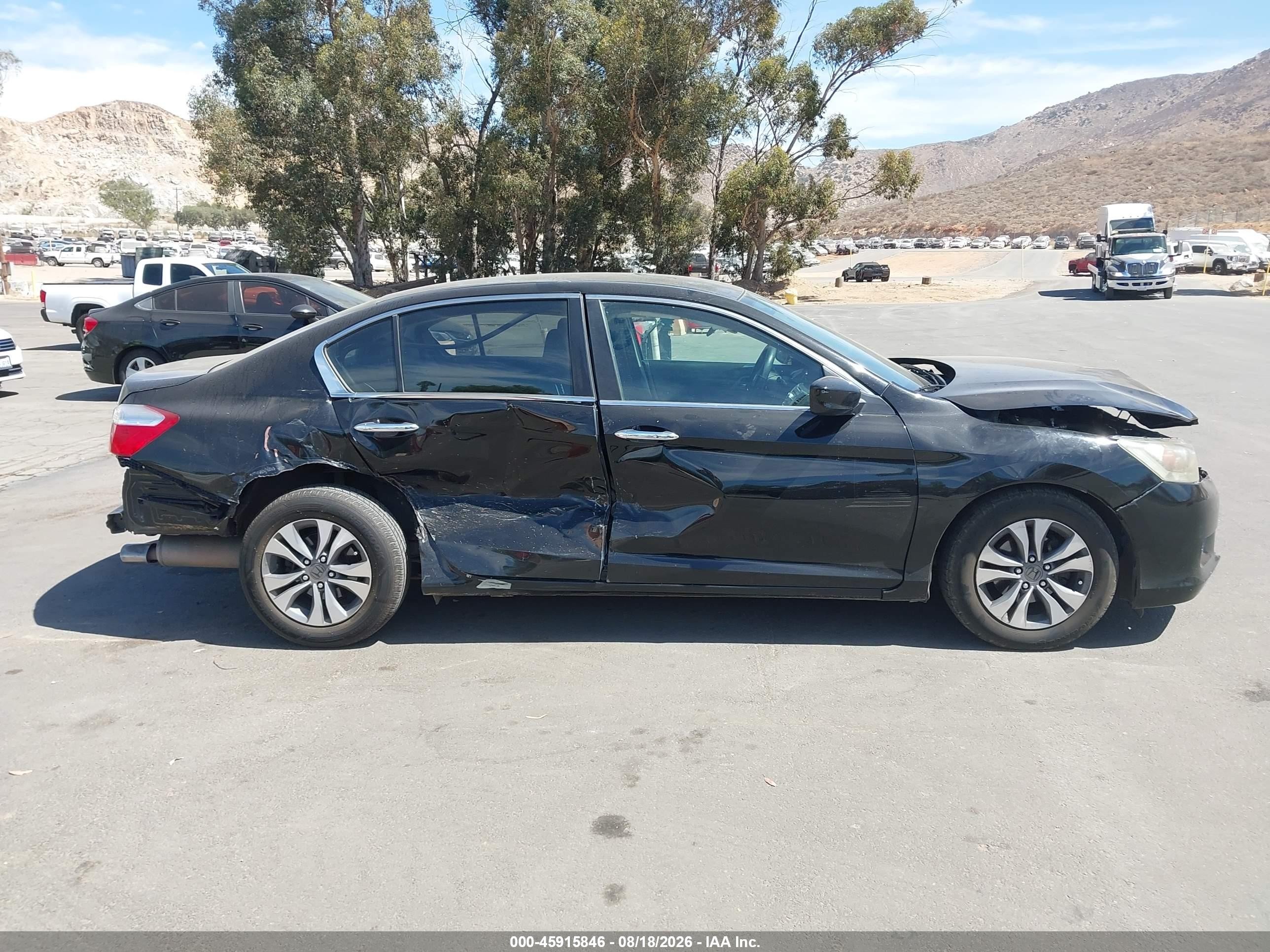 2013 Honda Accord Lx Black vin: 1HGCR2F37DA244472