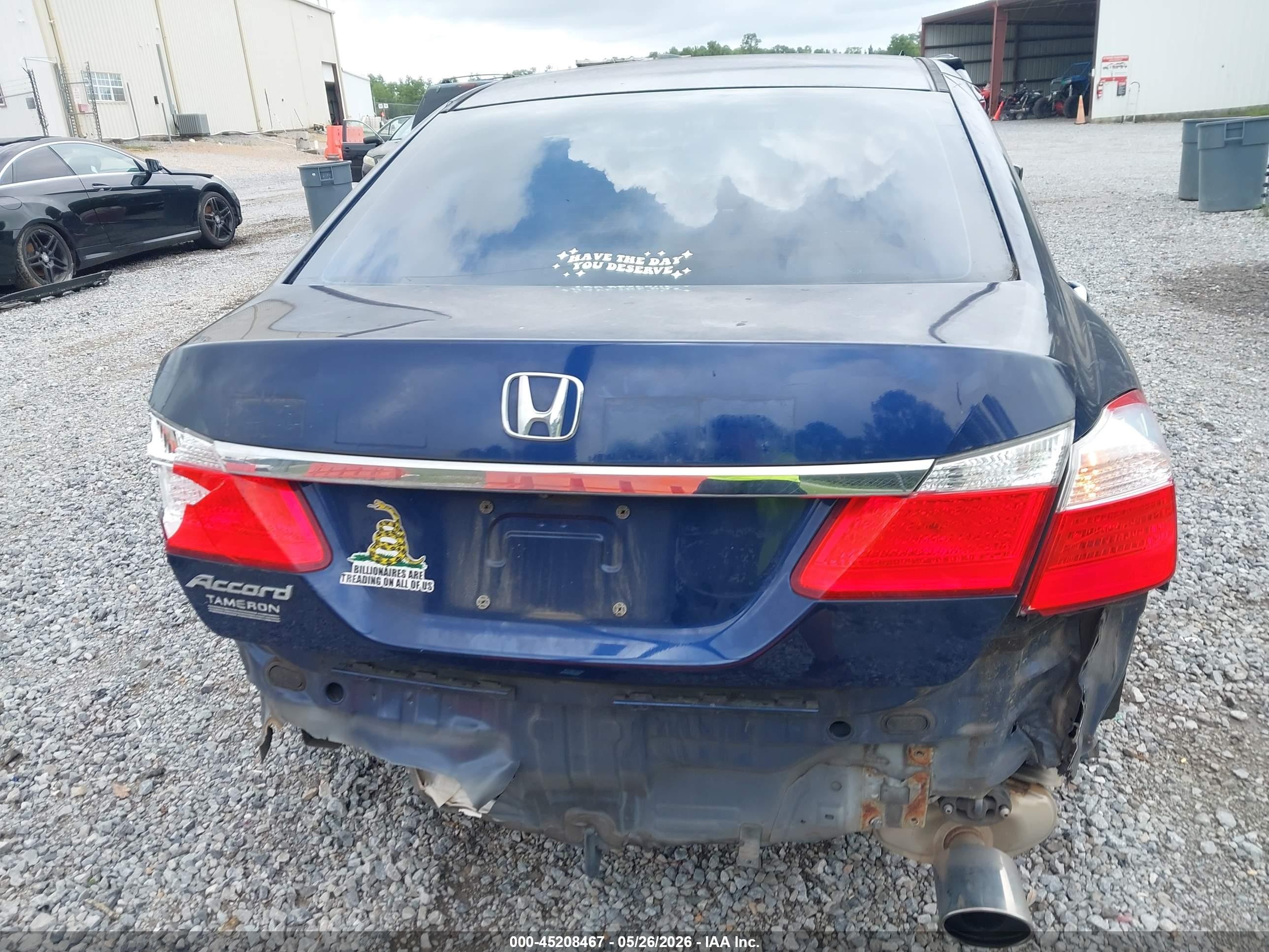 2013 Honda Accord Lx Dark Blue vin: 1HGCR2F37DA248599