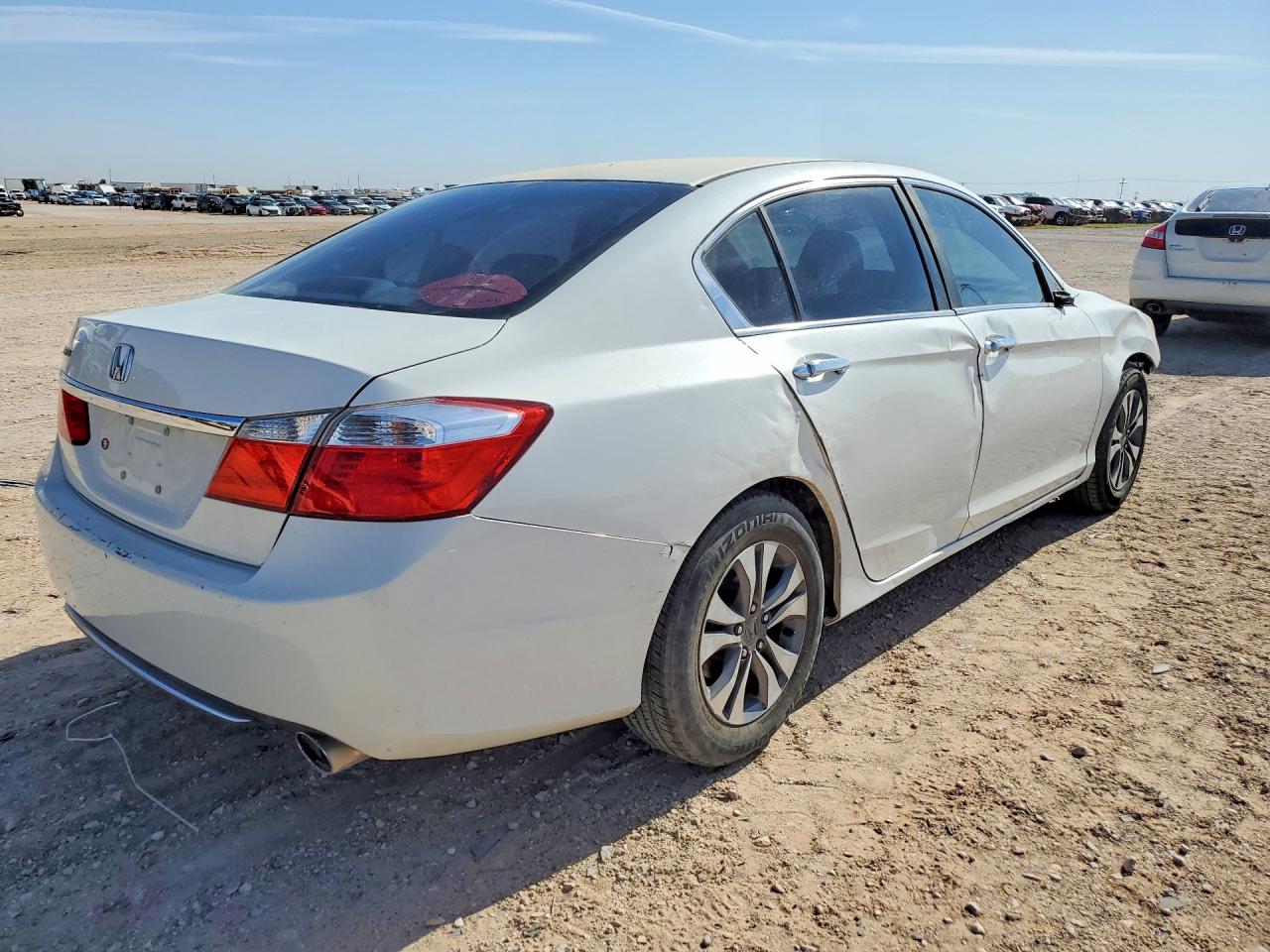 2013 Honda Accord Lx White vin: 1HGCR2F37DA254628