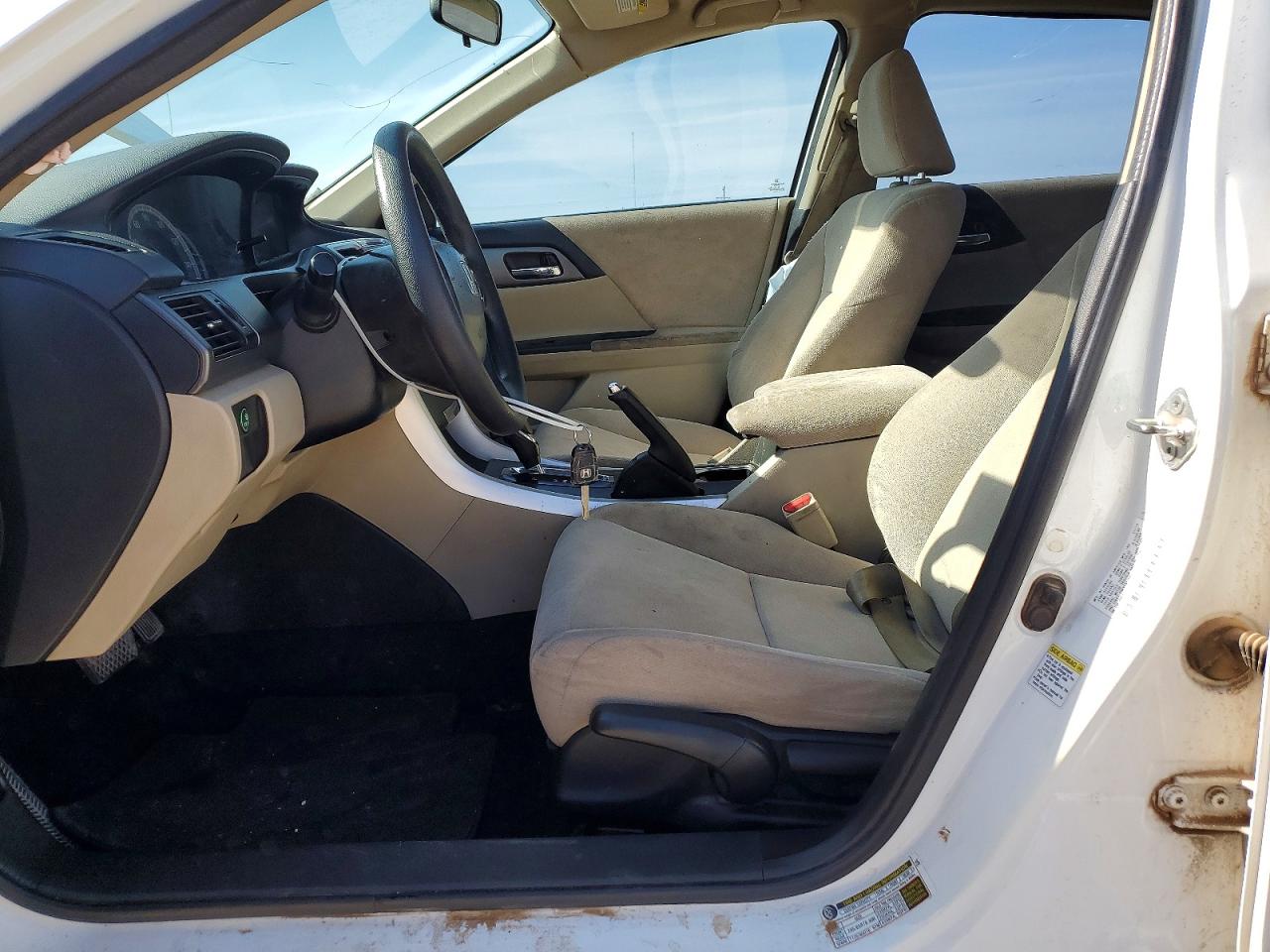 2013 Honda Accord Lx White vin: 1HGCR2F37DA254628