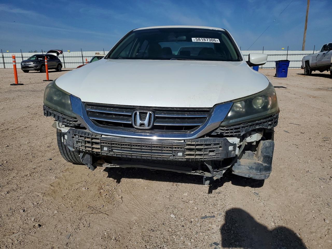 2013 Honda Accord Lx White vin: 1HGCR2F37DA254628