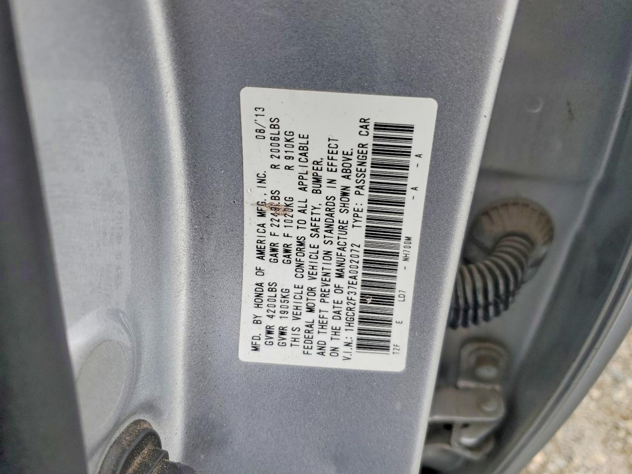 2014 Honda Accord Lx Silver vin: 1HGCR2F37EA002072