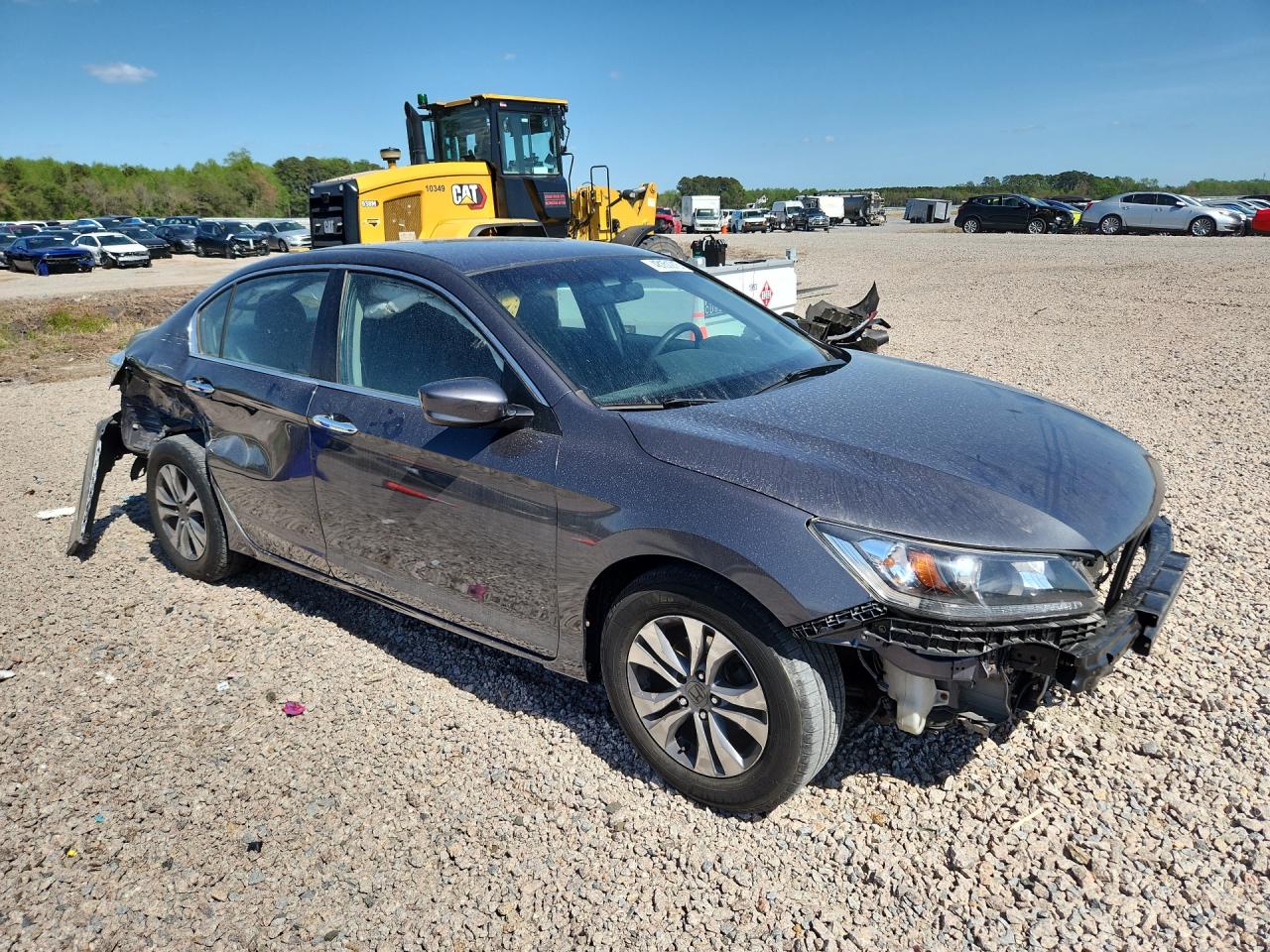 2014 Honda Accord Lx Gray vin: 1HGCR2F37EA005599