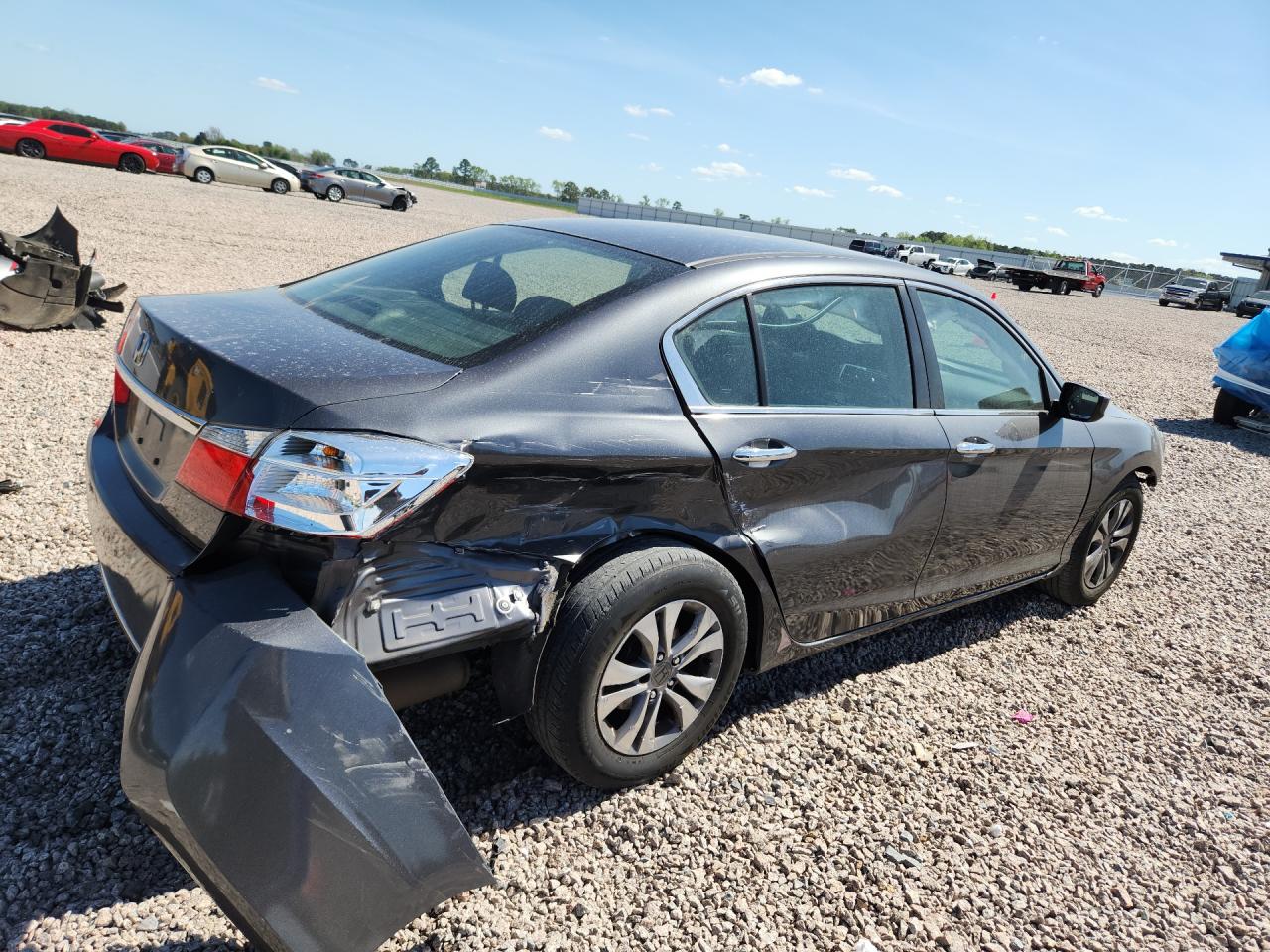2014 Honda Accord Lx Gray vin: 1HGCR2F37EA005599