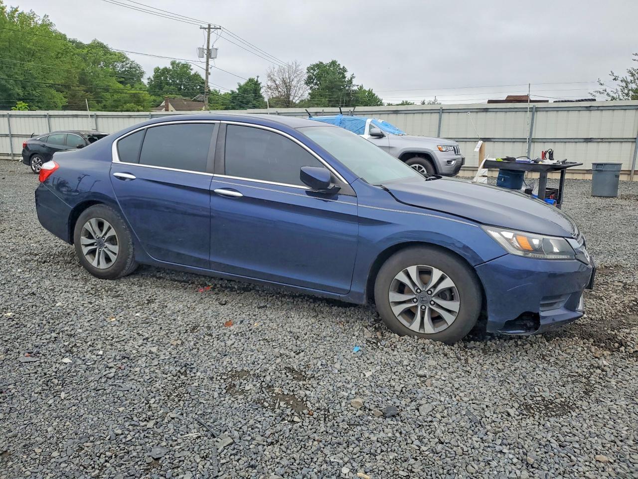 2014 Honda Accord Lx Blue vin: 1HGCR2F37EA009202