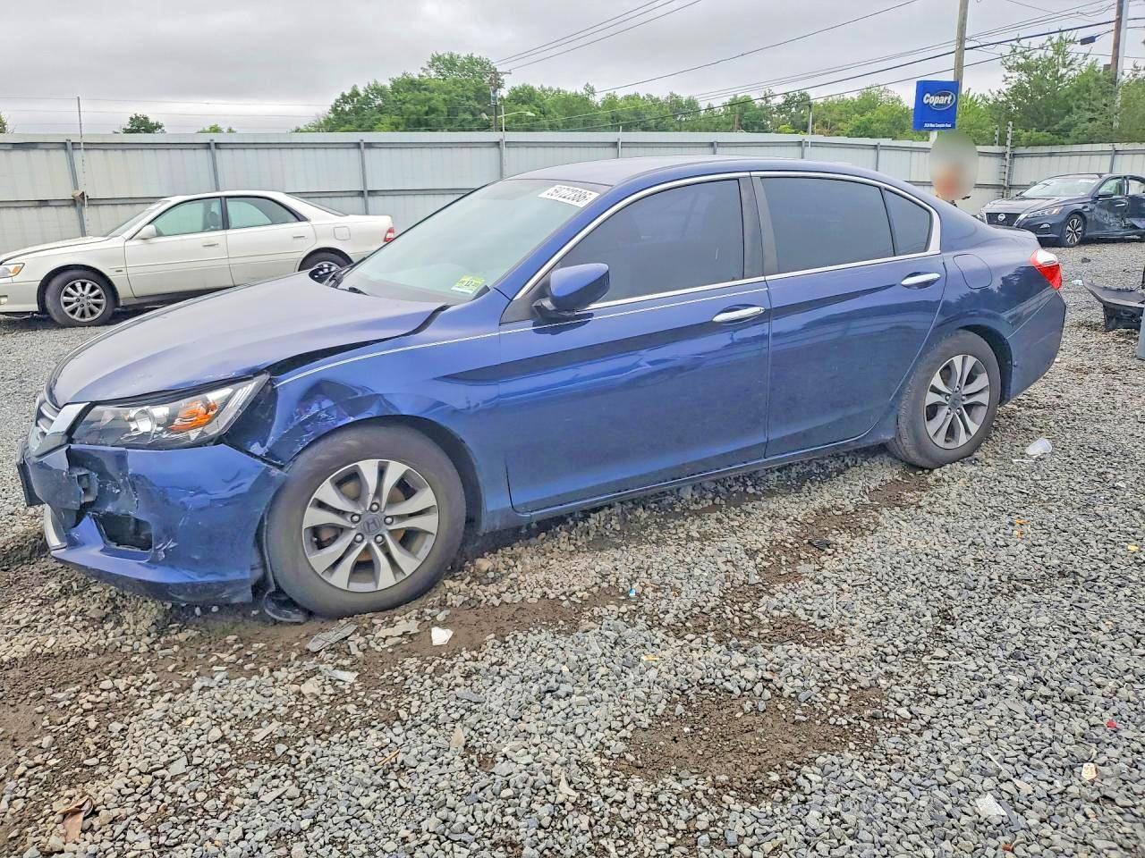 2014 Honda Accord Lx Blue vin: 1HGCR2F37EA009202