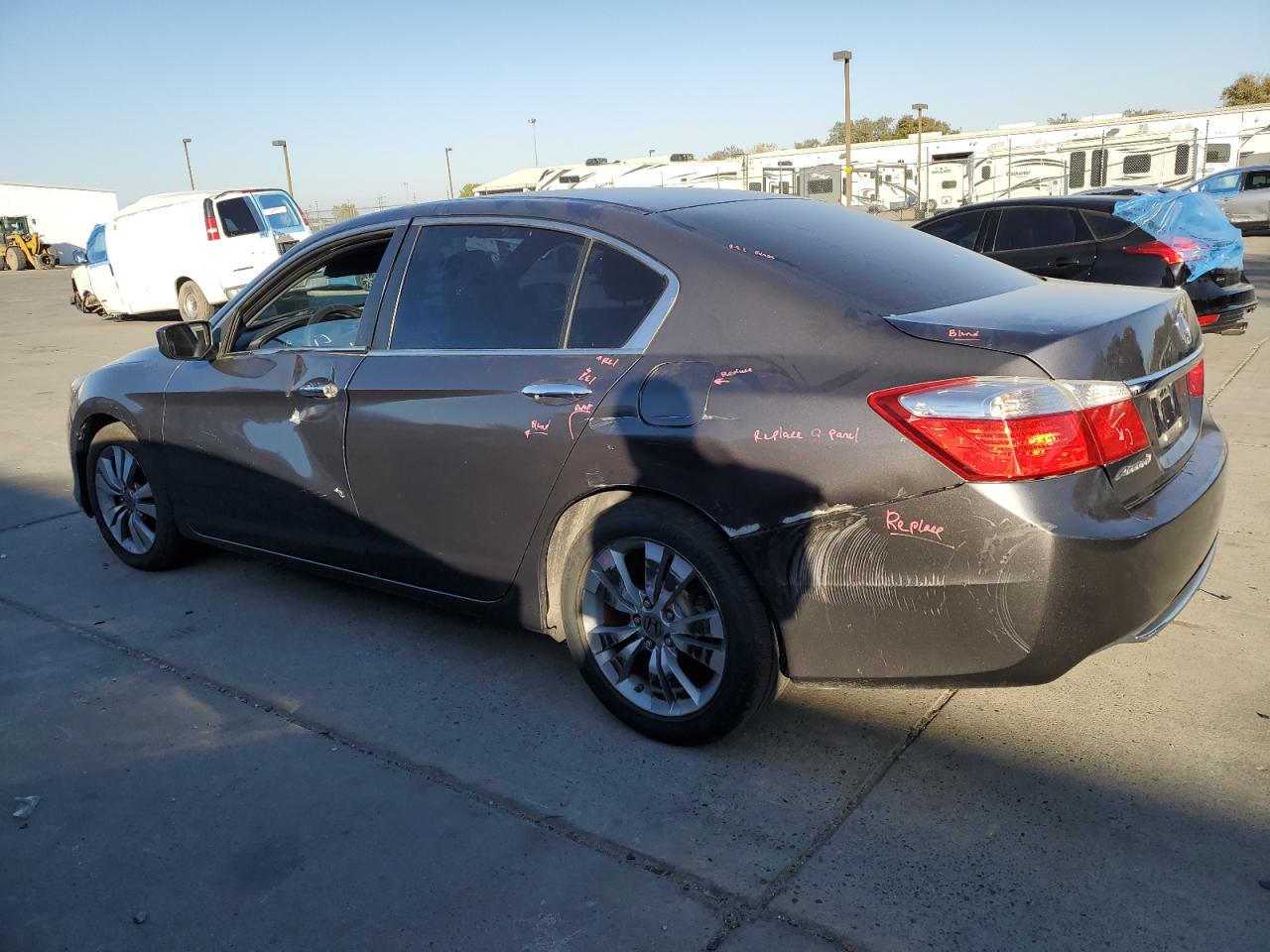 2014 Honda Accord Lx Gray vin: 1HGCR2F37EA009748