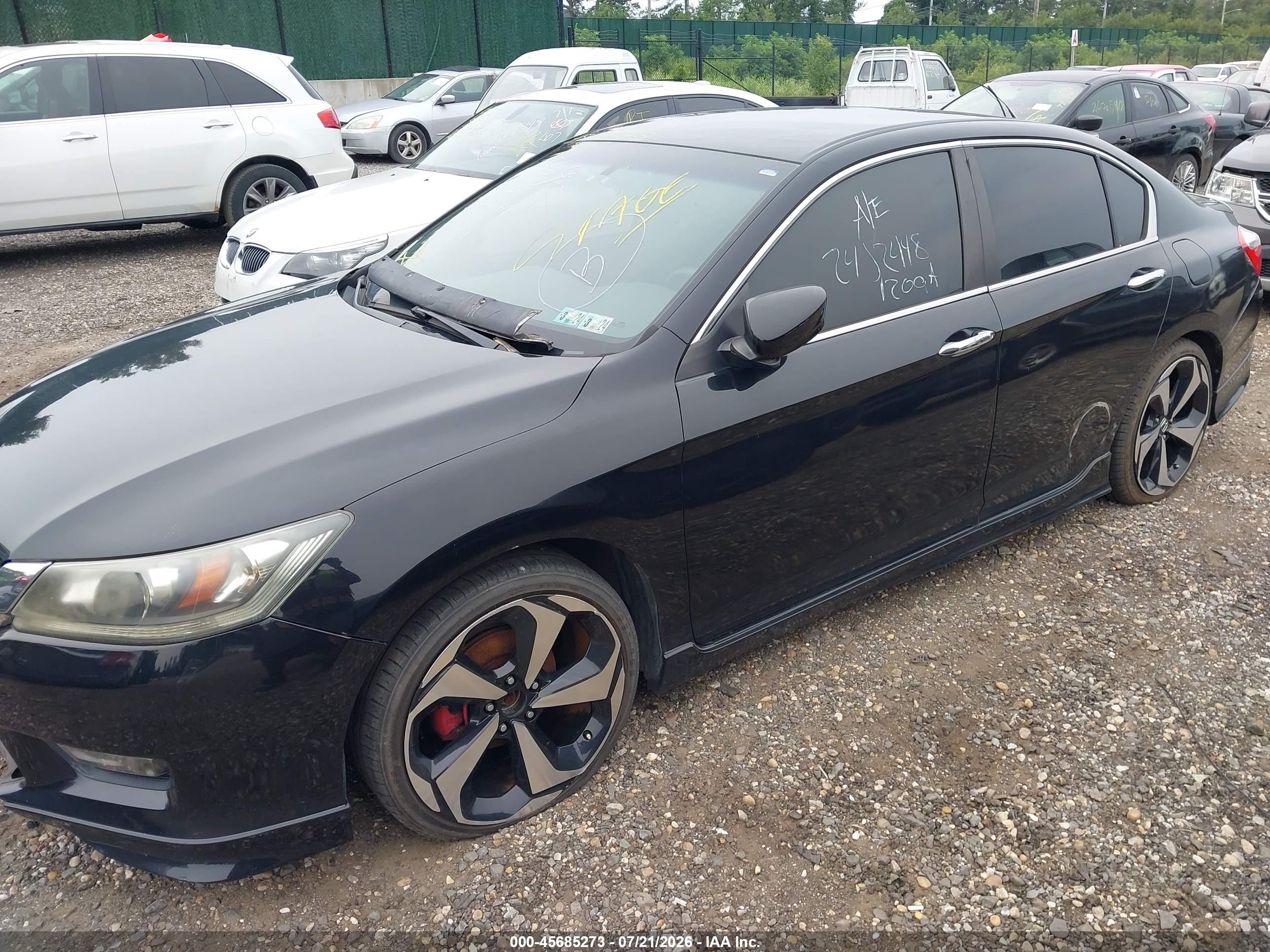 2014 Honda Accord Lx Black vin: 1HGCR2F37EA033192