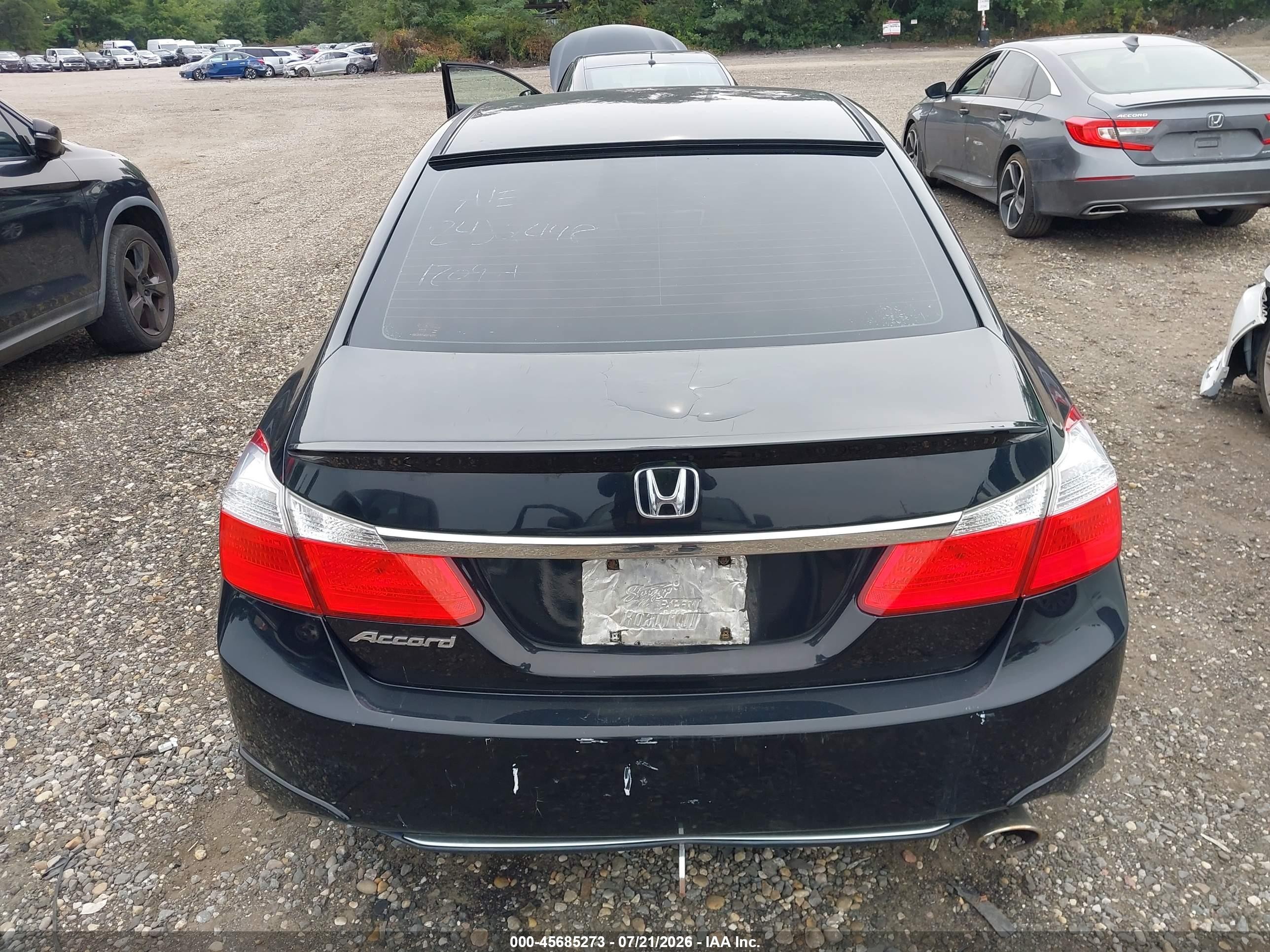 2014 Honda Accord Lx Black vin: 1HGCR2F37EA033192