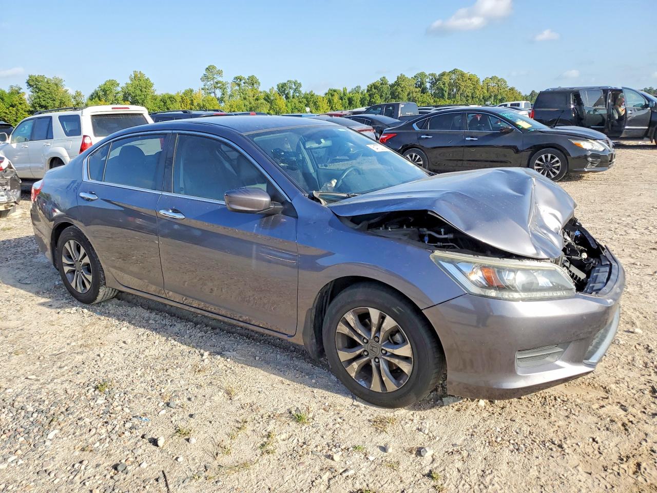 2014 Honda Accord Lx Gray vin: 1HGCR2F37EA069741