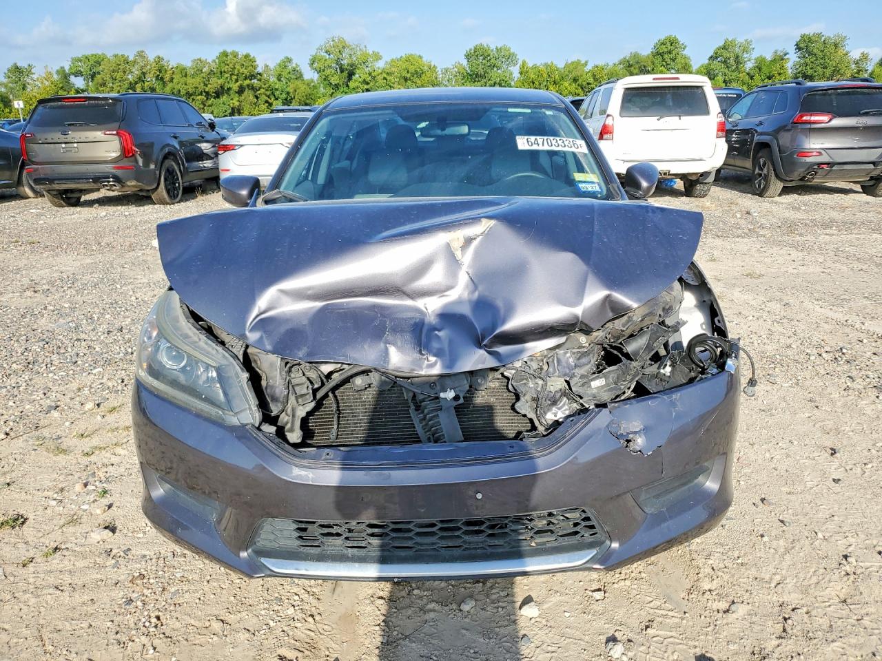 2014 Honda Accord Lx Gray vin: 1HGCR2F37EA069741