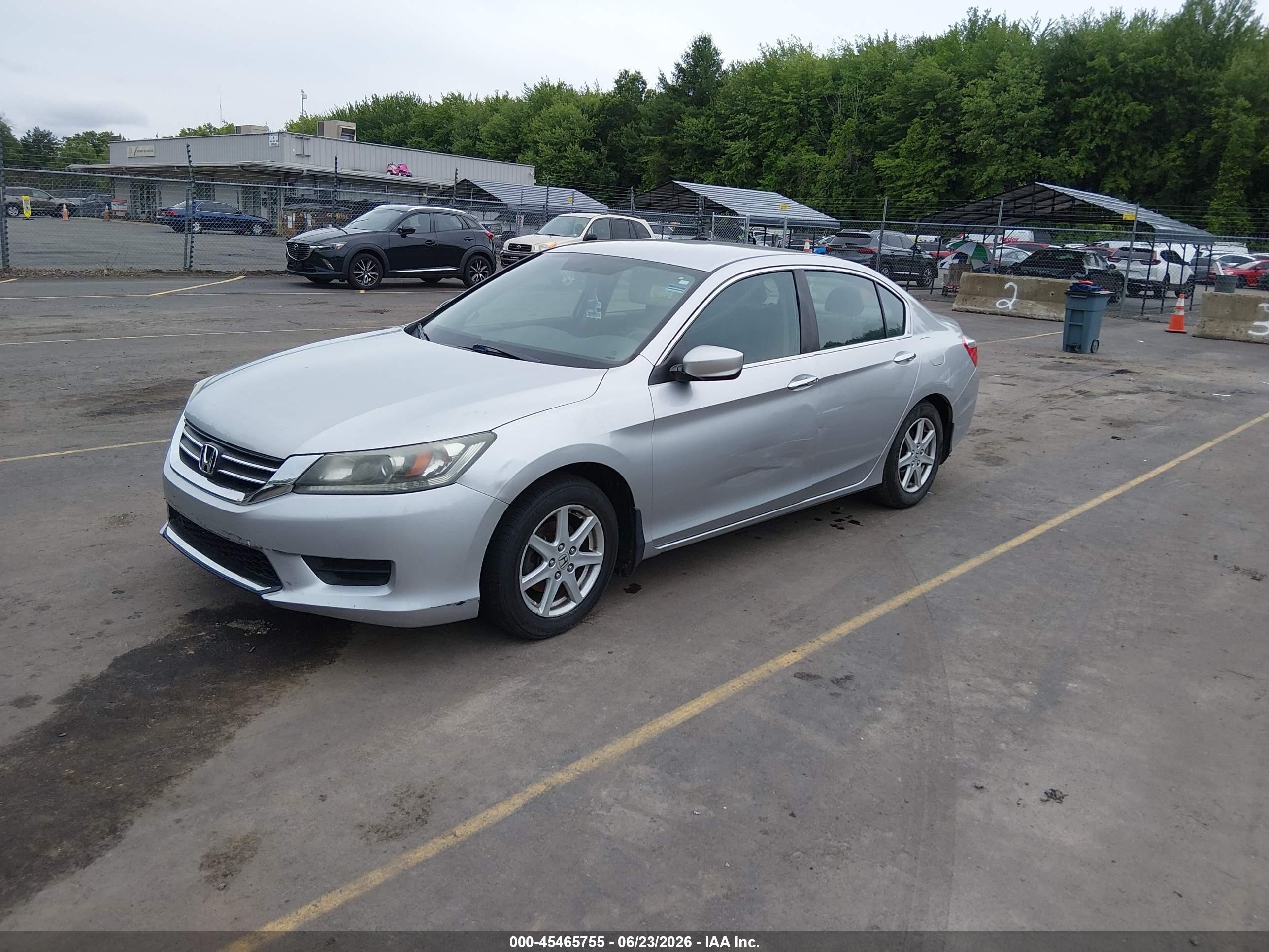 2014 Honda Accord Lx Silver vin: 1HGCR2F37EA076589