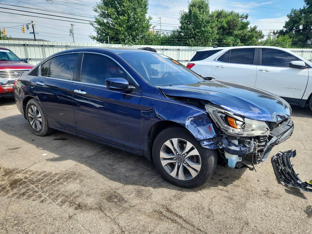 2014 Honda Accord Lx Blue vin: 1HGCR2F37EA084532