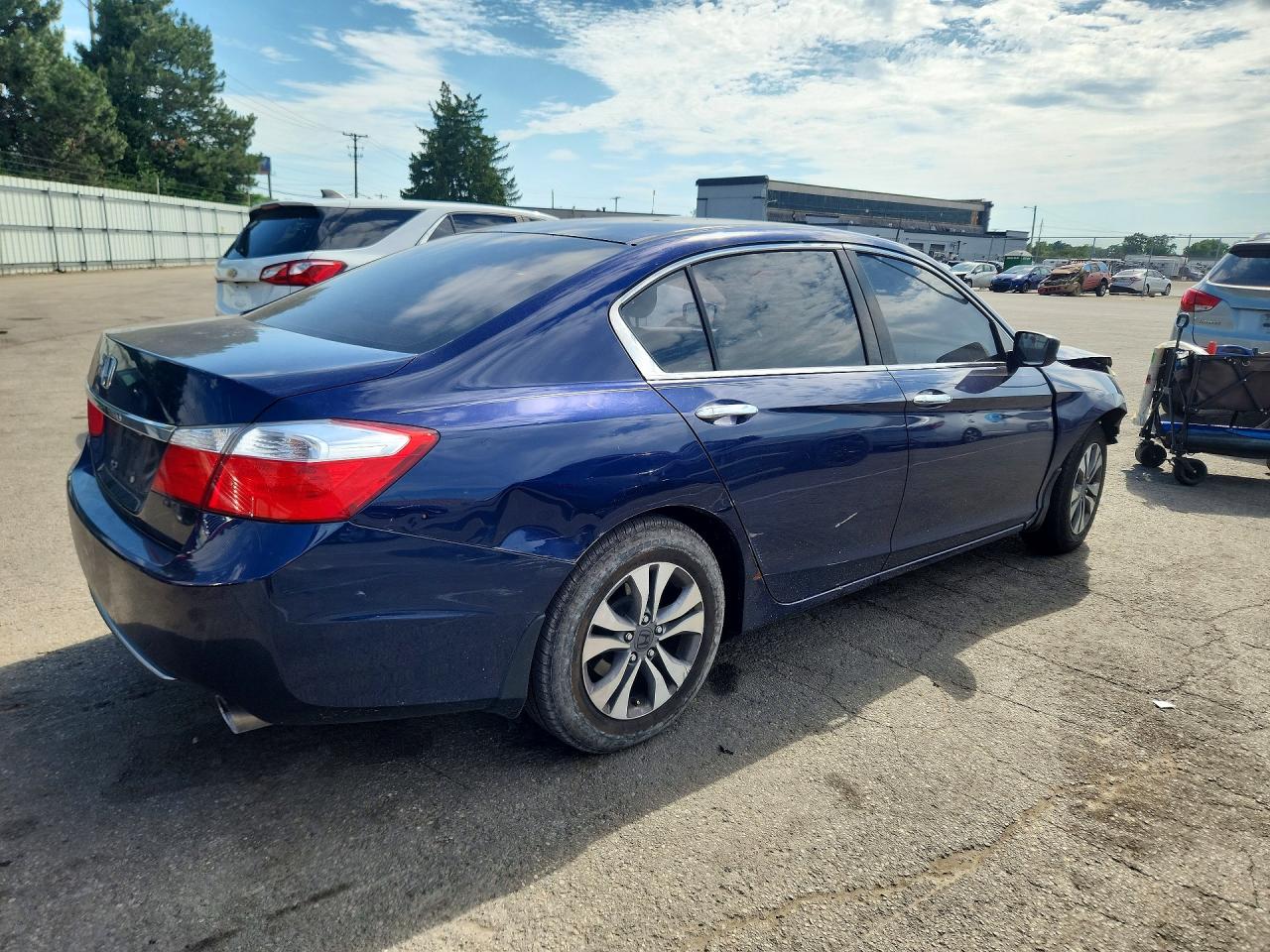 2014 Honda Accord Lx Blue vin: 1HGCR2F37EA084532