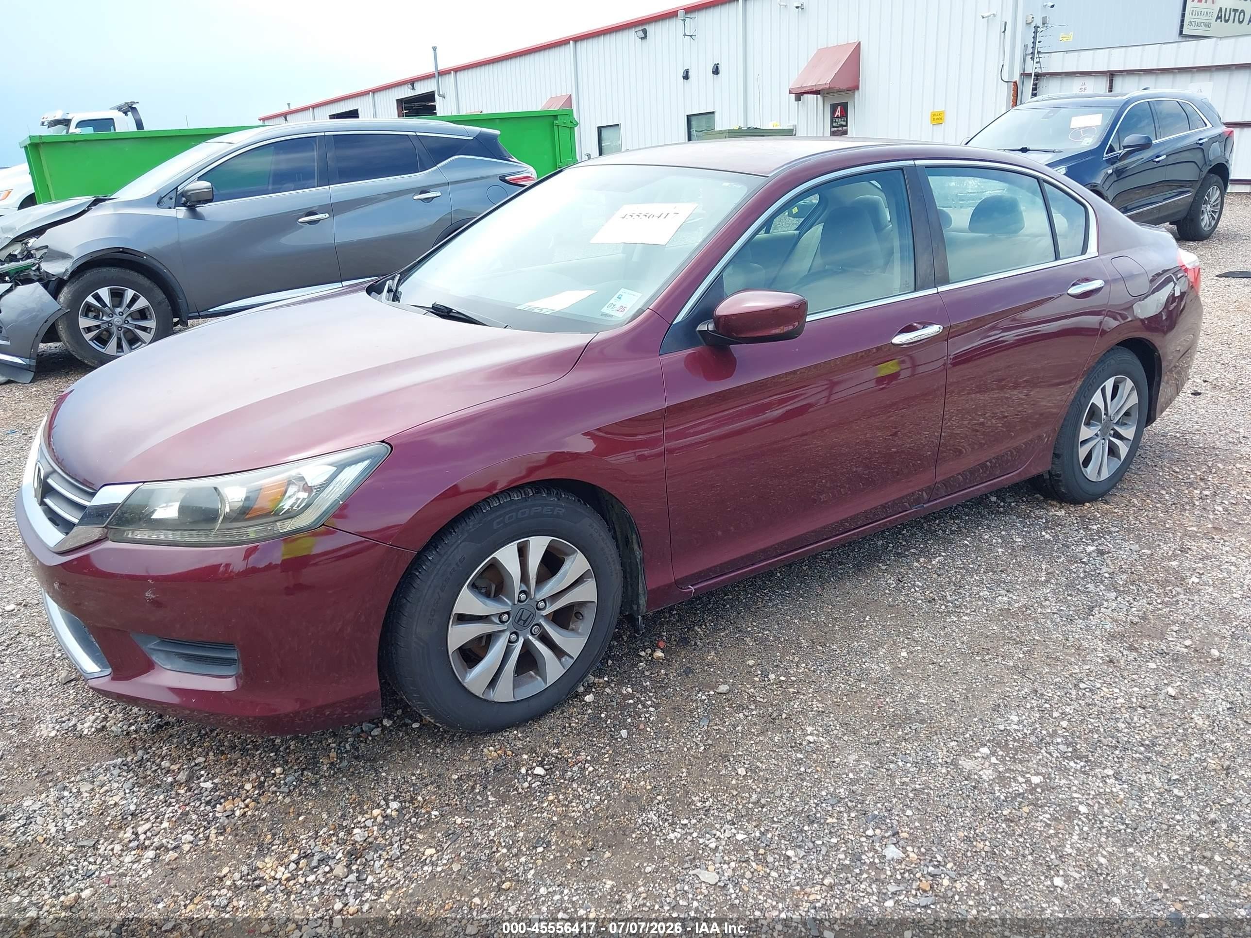 2014 Honda Accord Lx Maroon vin: 1HGCR2F37EA125029