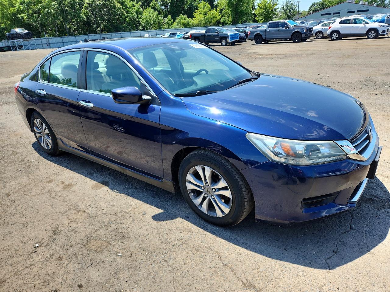 2014 Honda Accord Lx Blue vin: 1HGCR2F37EA143742