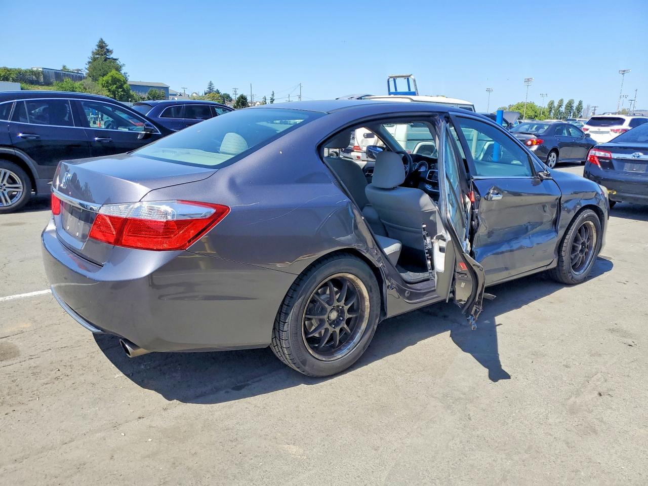 2014 Honda Accord Lx Gray vin: 1HGCR2F37EA236406