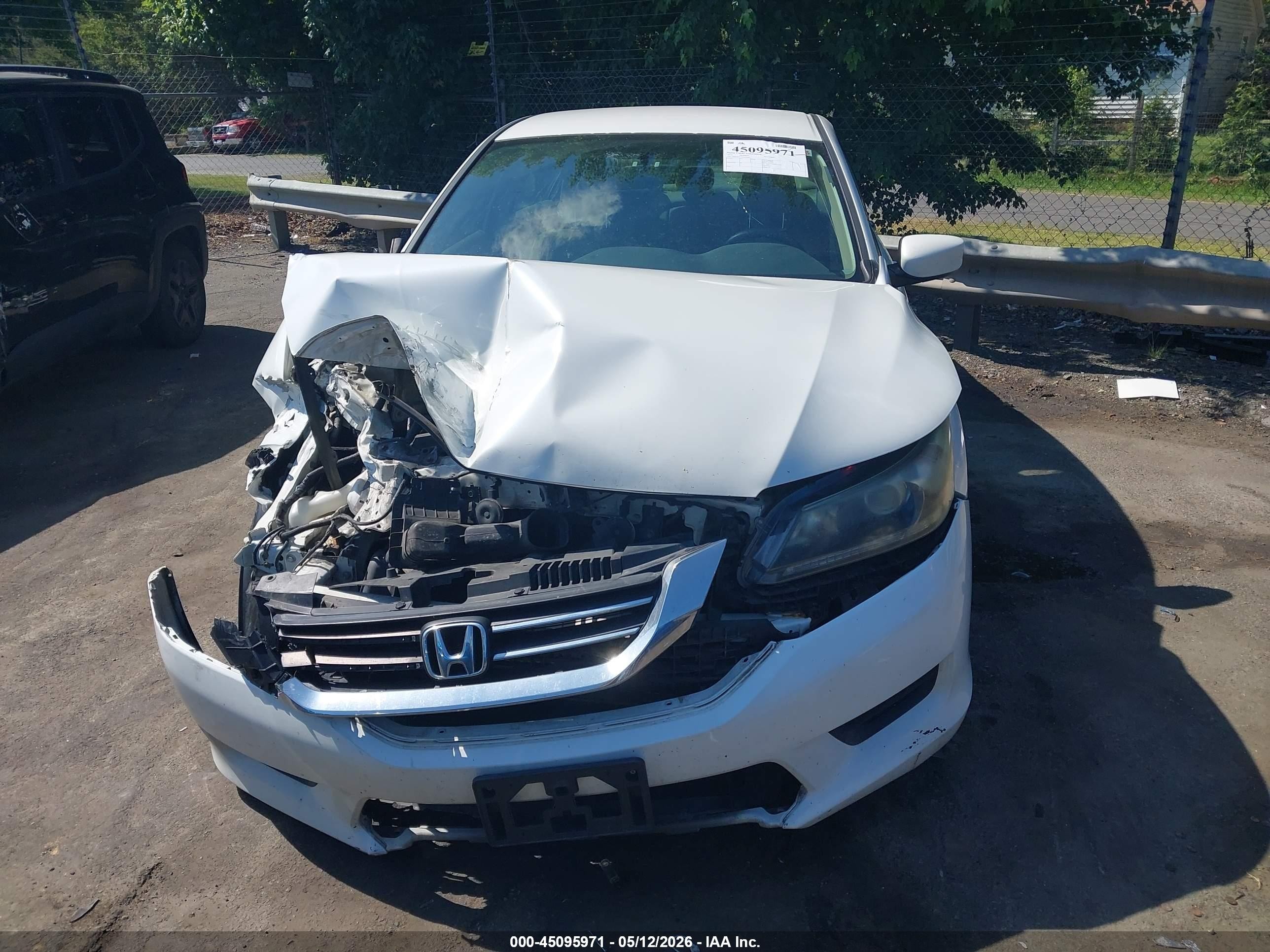 2014 Honda Accord Lx White vin: 1HGCR2F37EA251696