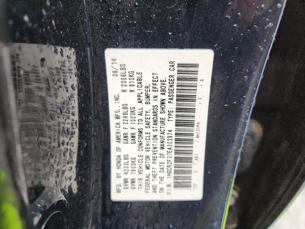 2014 Honda Accord Lx Black vin: 1HGCR2F37EA303974