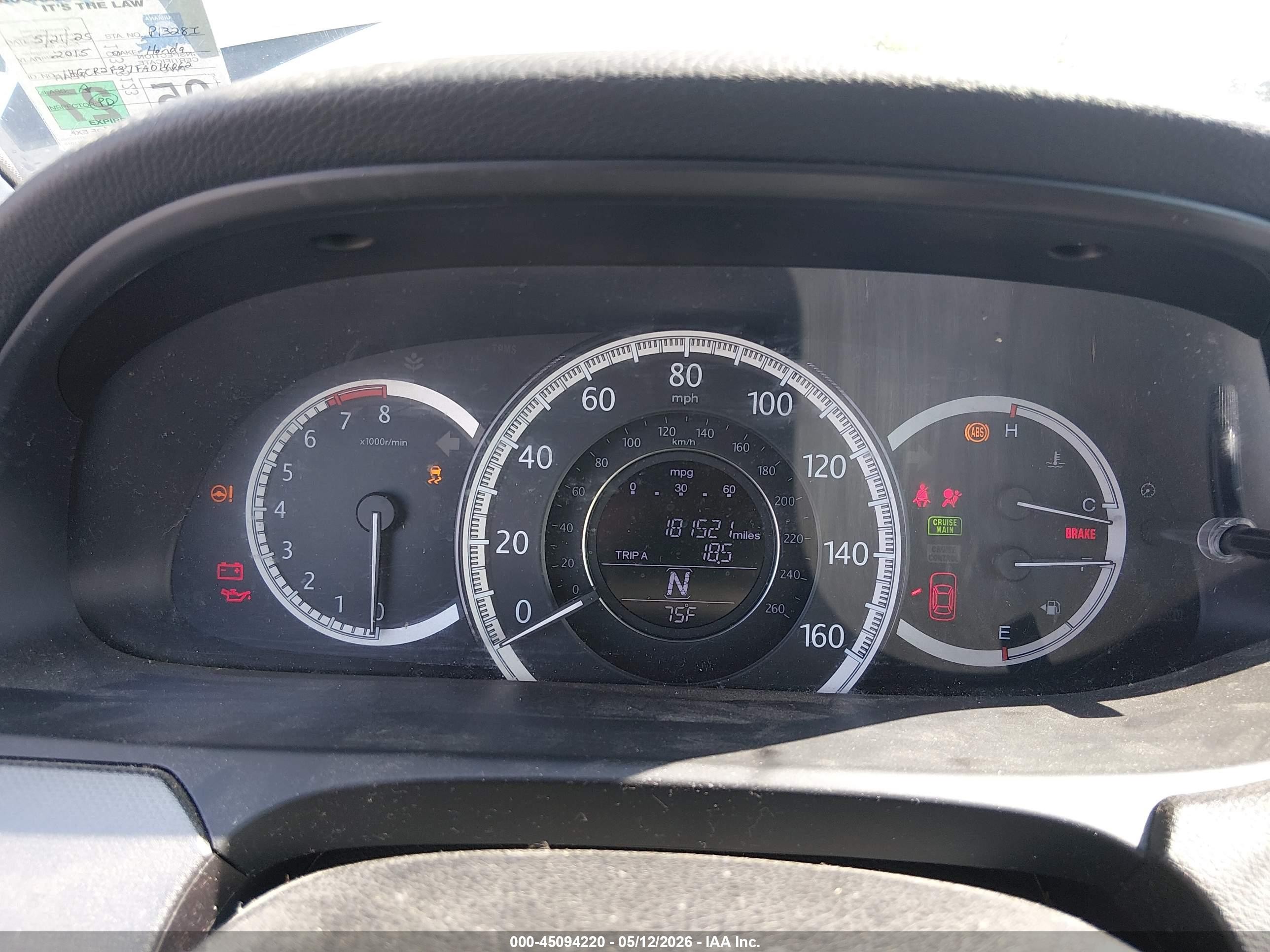 2015 Honda Accord Lx Black vin: 1HGCR2F37FA014062