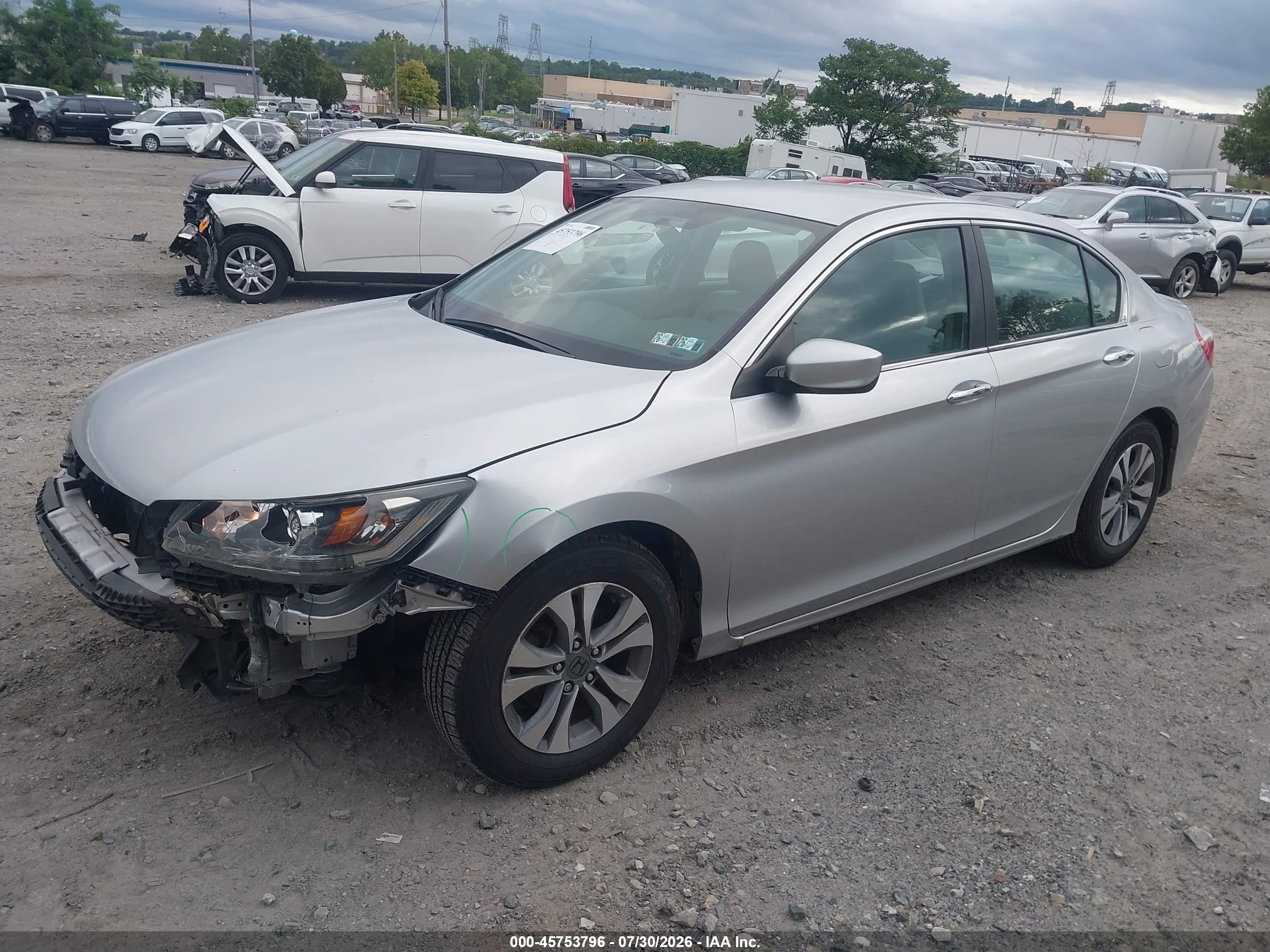 2015 Honda Accord Lx Silver vin: 1HGCR2F37FA028057