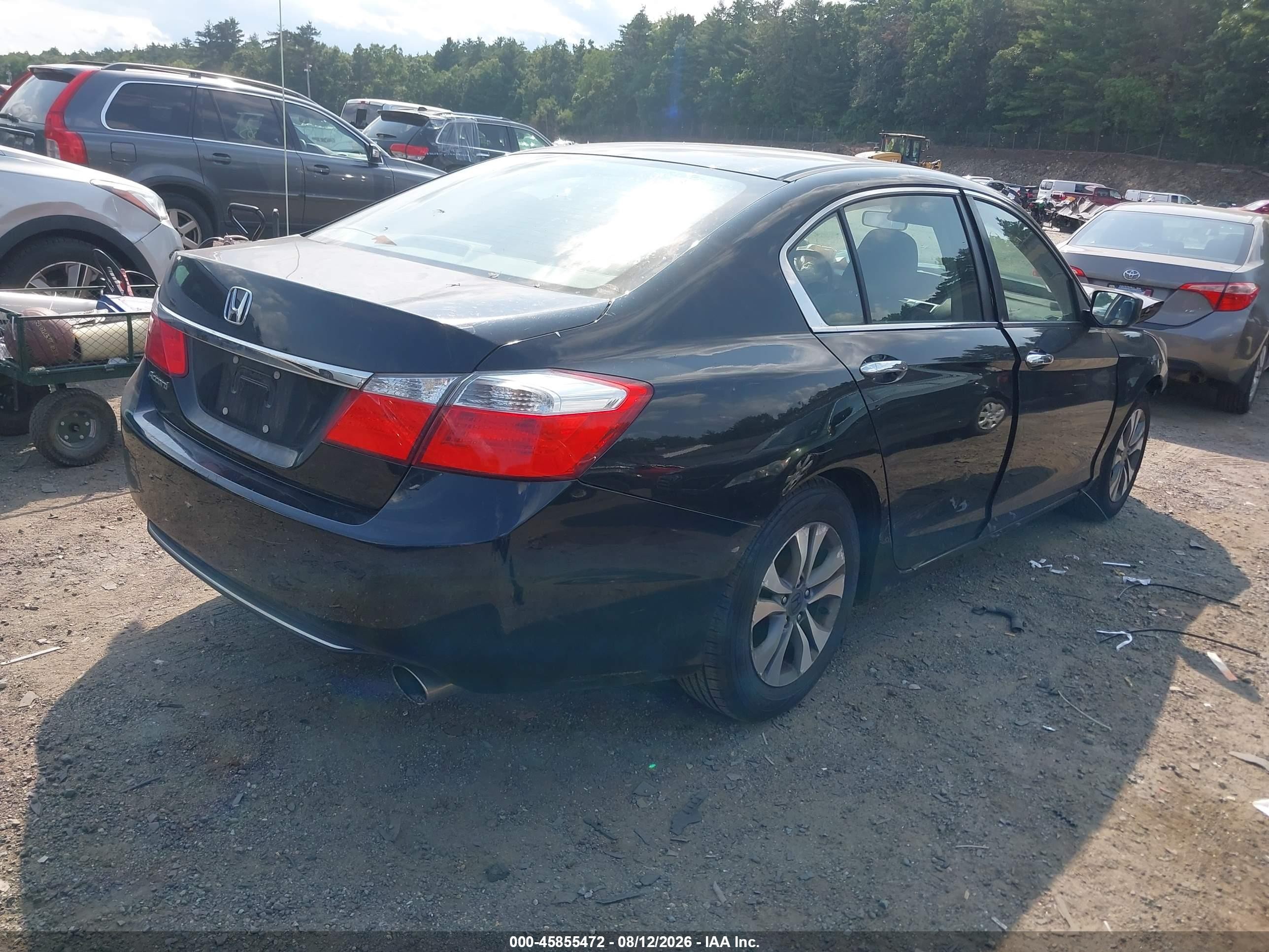 2015 Honda Accord Lx Black vin: 1HGCR2F37FA033615
