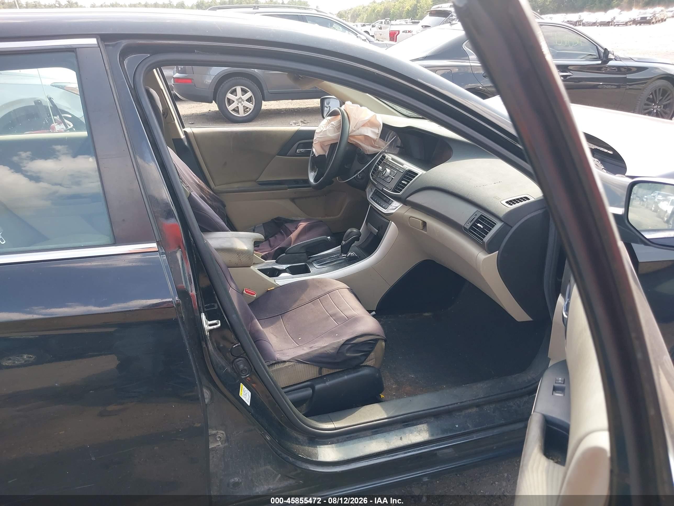 2015 Honda Accord Lx Black vin: 1HGCR2F37FA033615