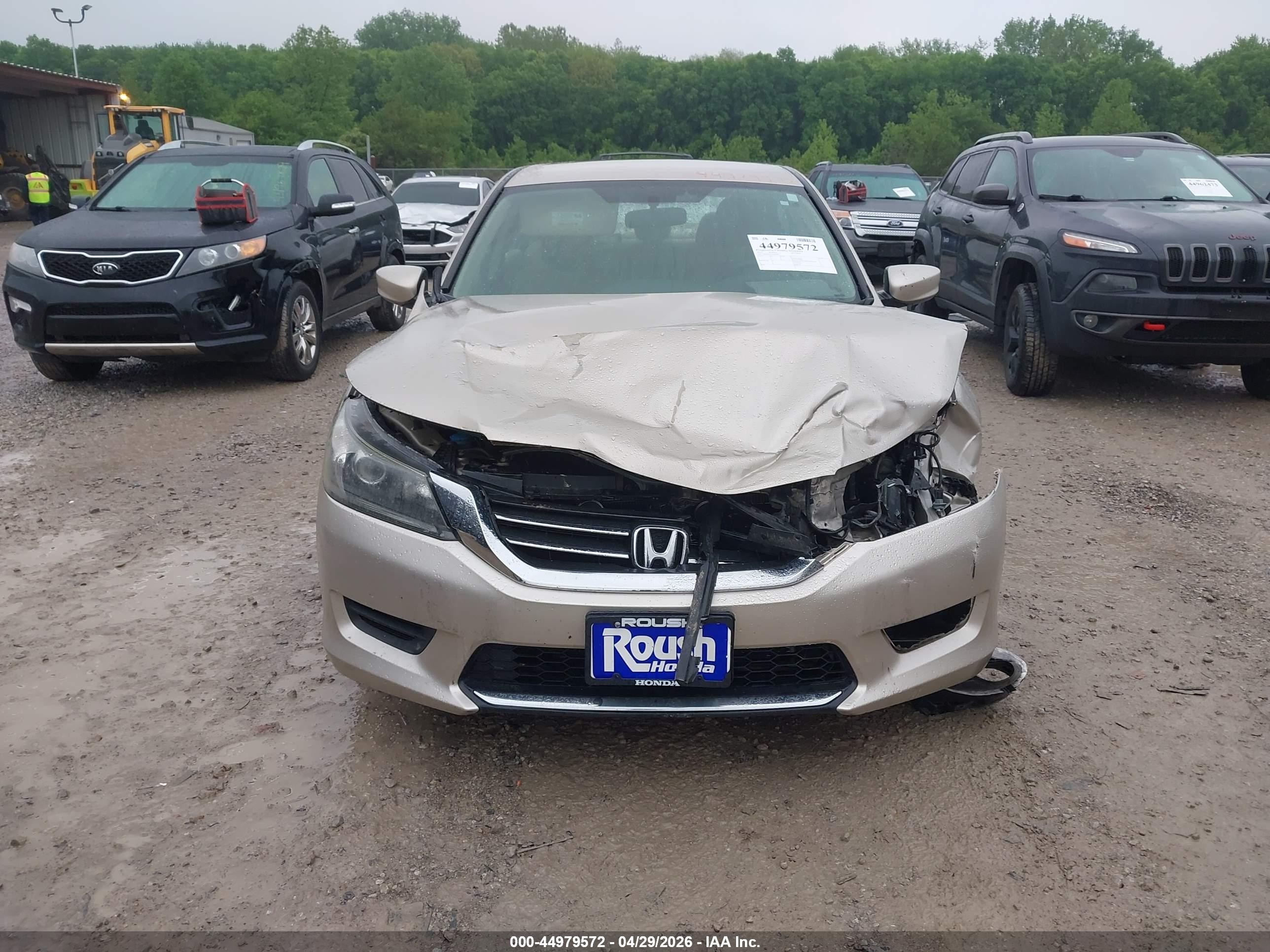2015 Honda Accord Lx Beige vin: 1HGCR2F37FA045604