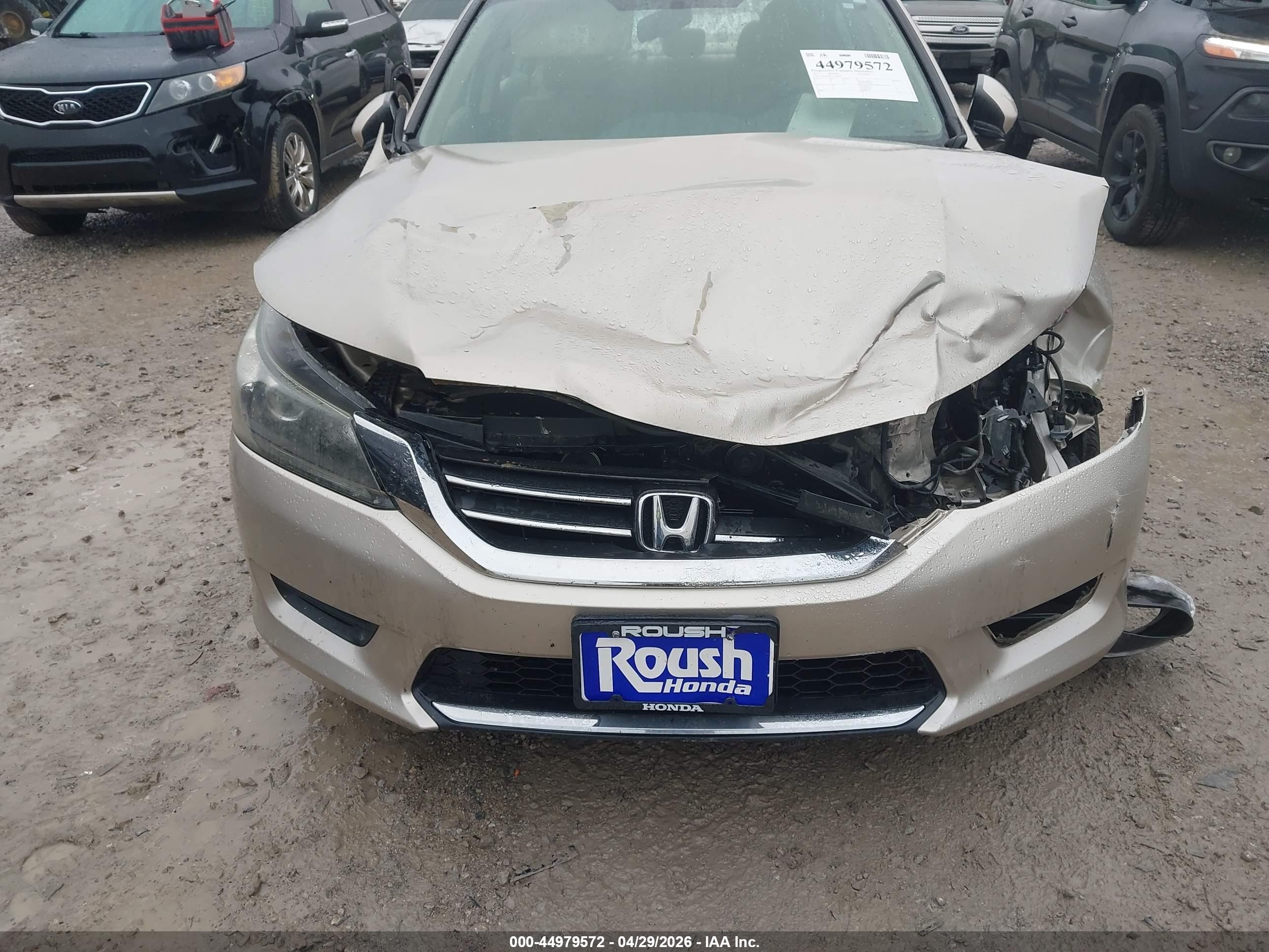 2015 Honda Accord Lx Beige vin: 1HGCR2F37FA045604