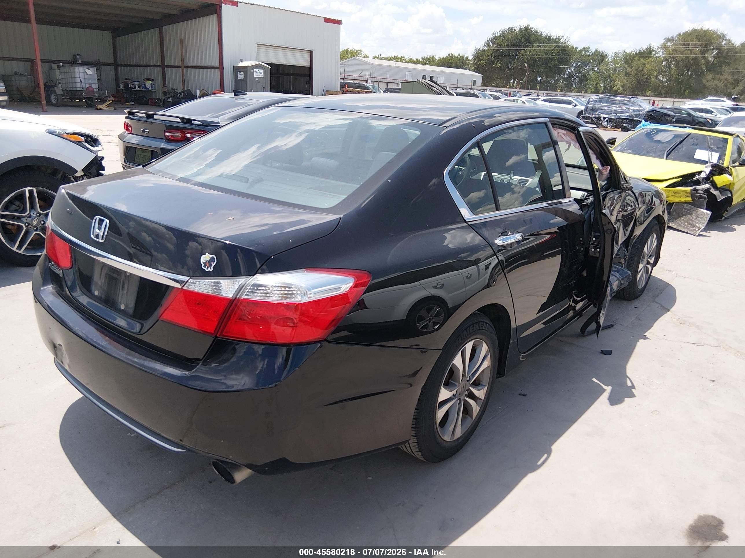 2015 Honda Accord Lx Black vin: 1HGCR2F37FA066551