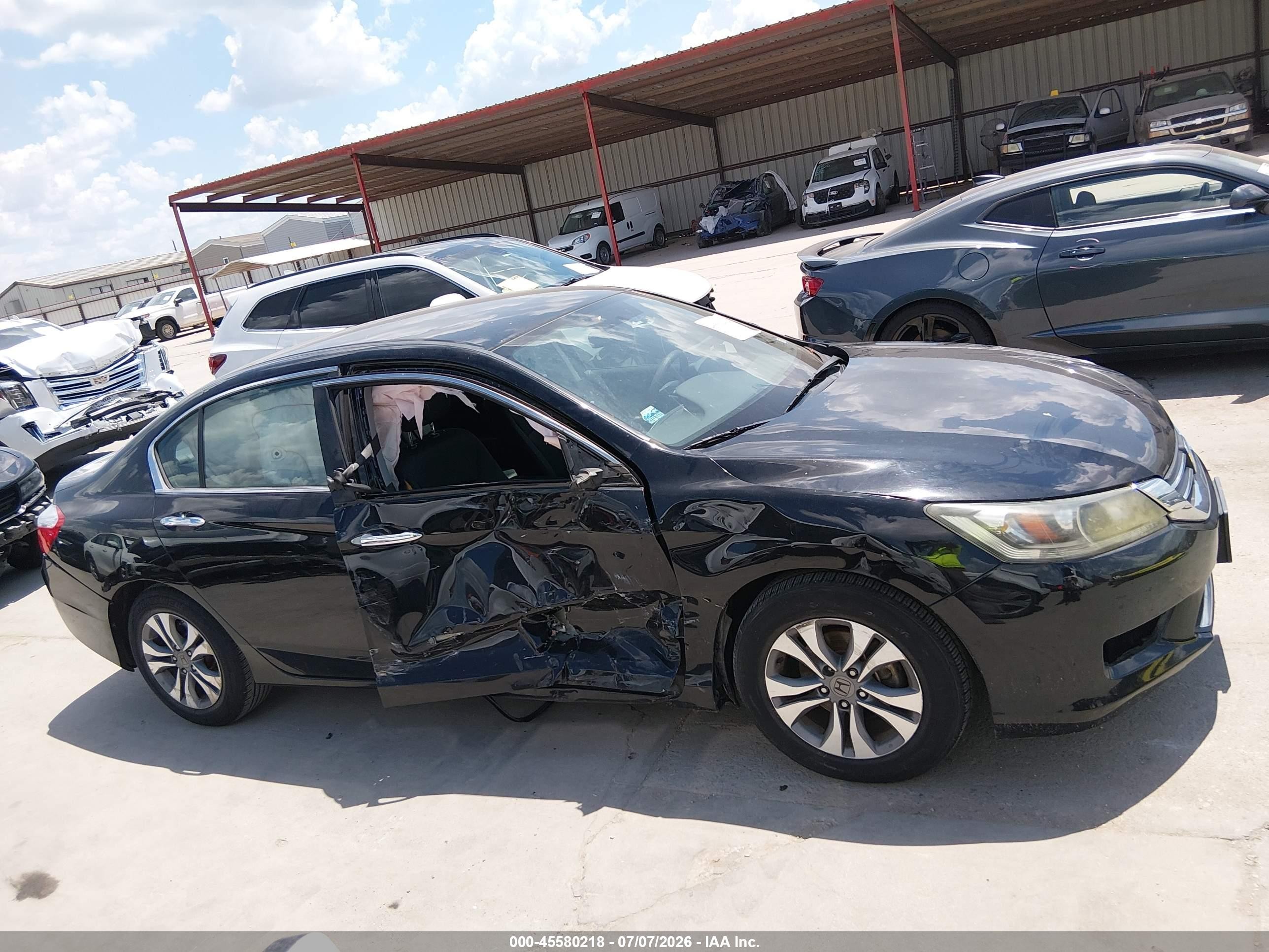 2015 Honda Accord Lx Black vin: 1HGCR2F37FA066551
