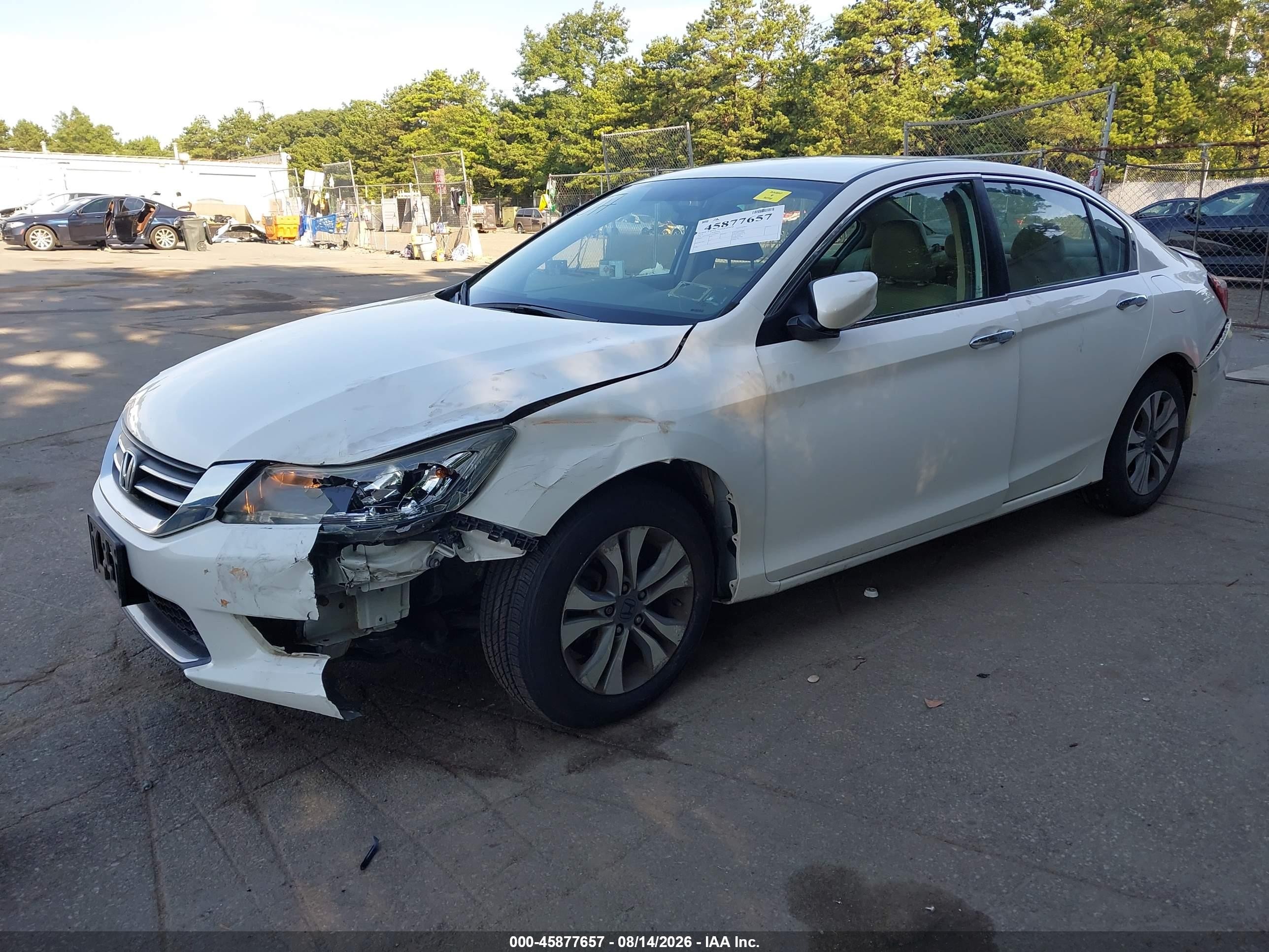 2015 Honda Accord Lx Белый vin: 1HGCR2F37FA089635