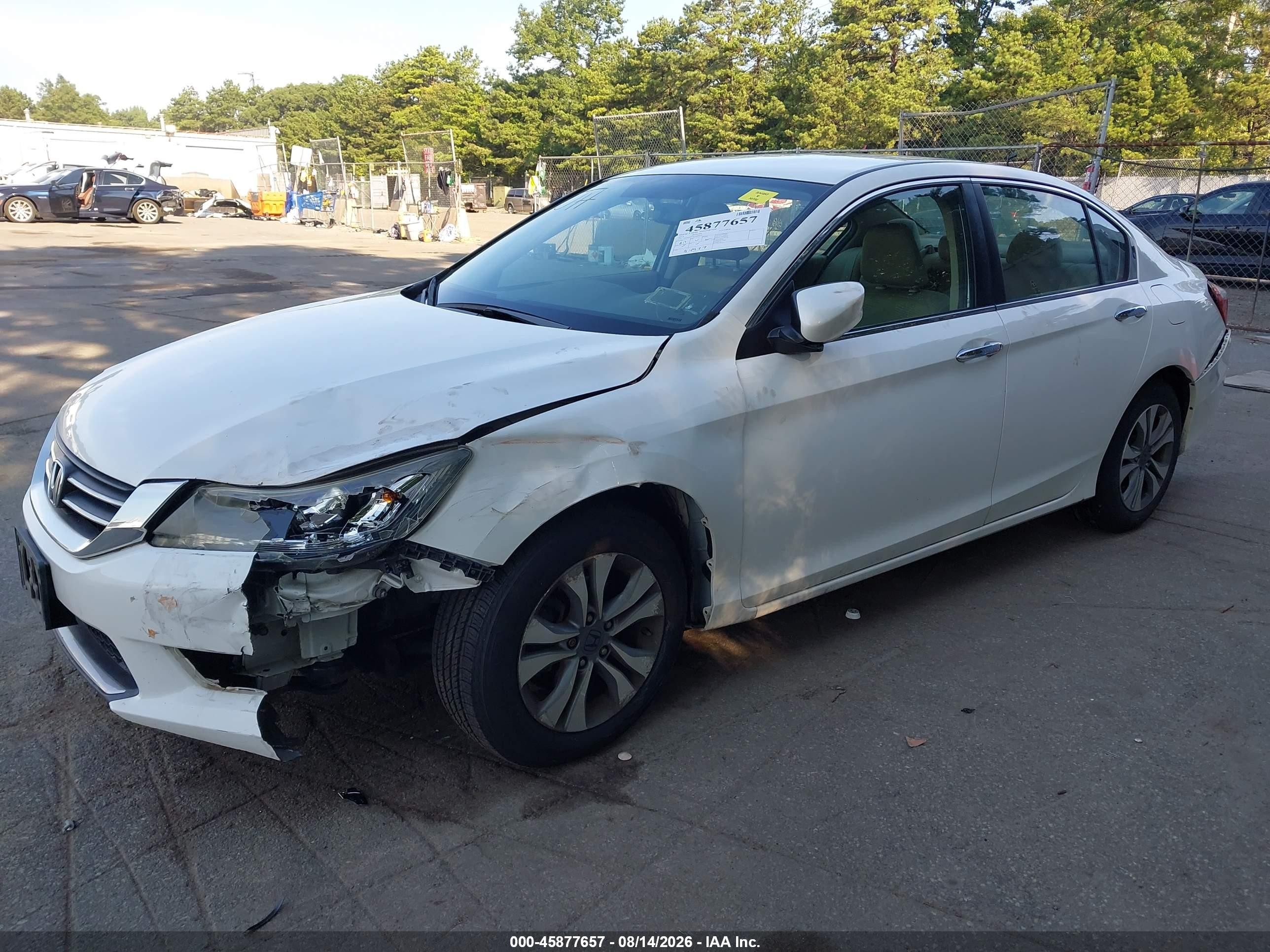 2015 Honda Accord Lx Белый vin: 1HGCR2F37FA089635
