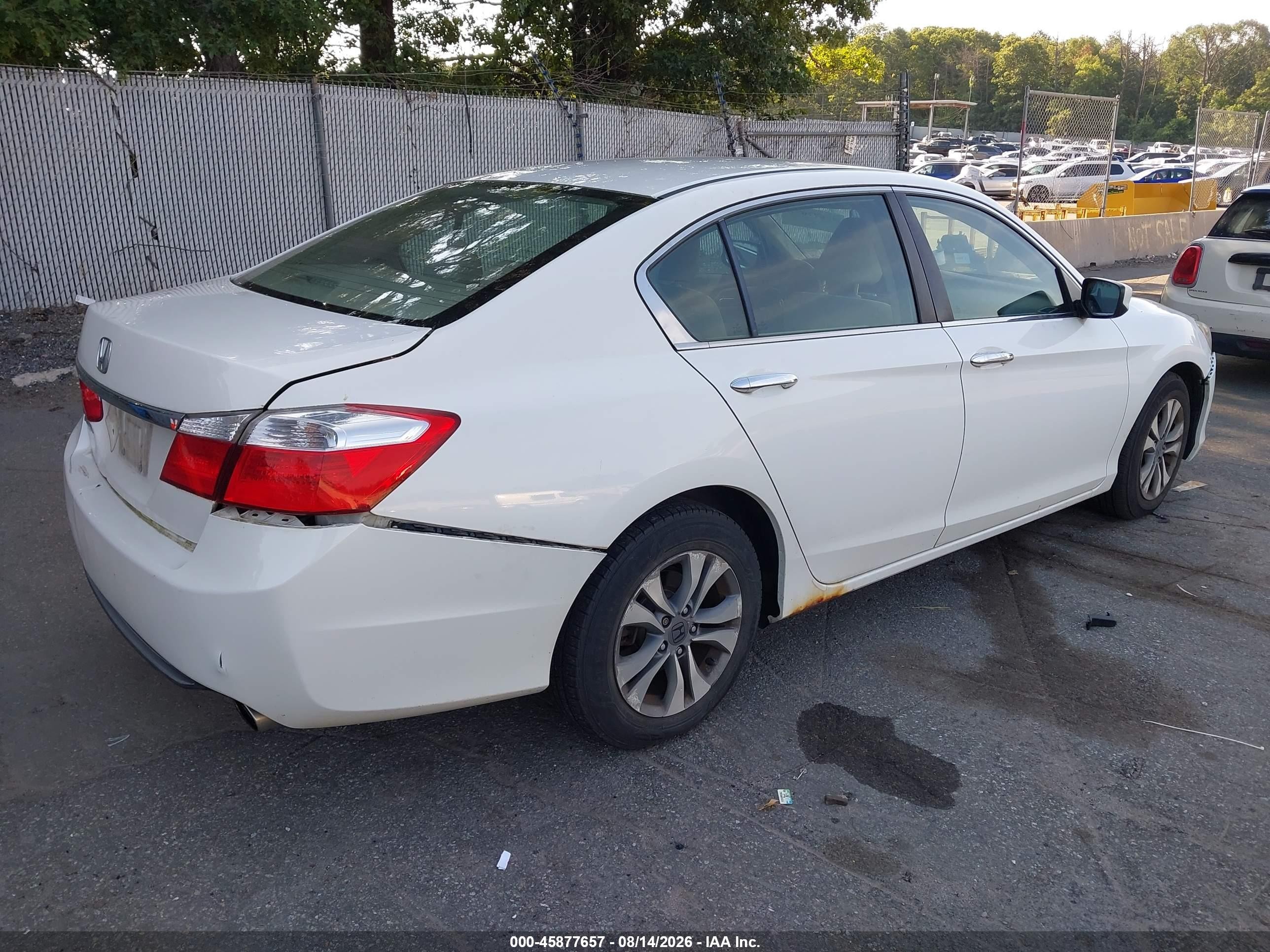 2015 Honda Accord Lx Белый vin: 1HGCR2F37FA089635