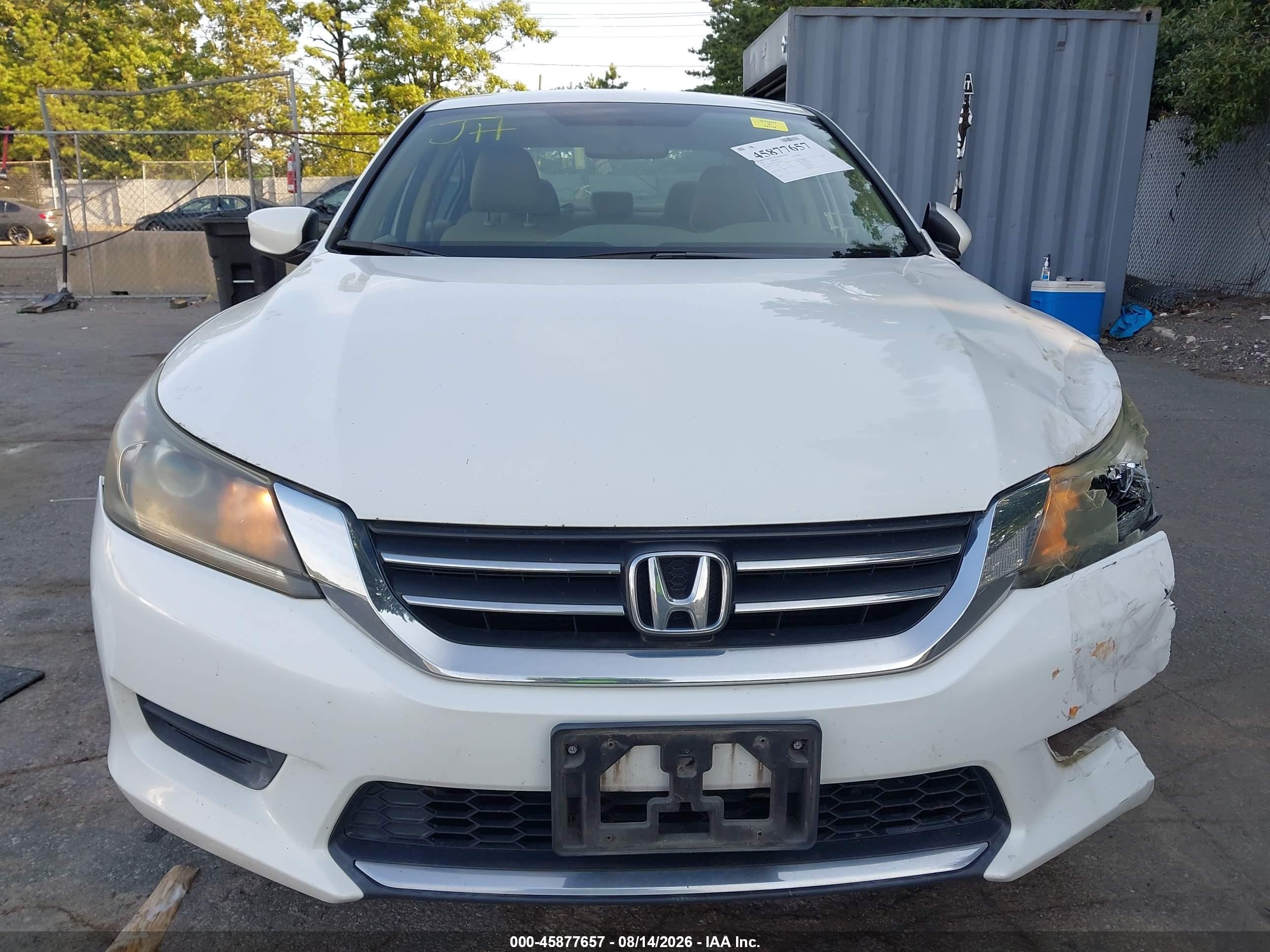 2015 Honda Accord Lx Белый vin: 1HGCR2F37FA089635