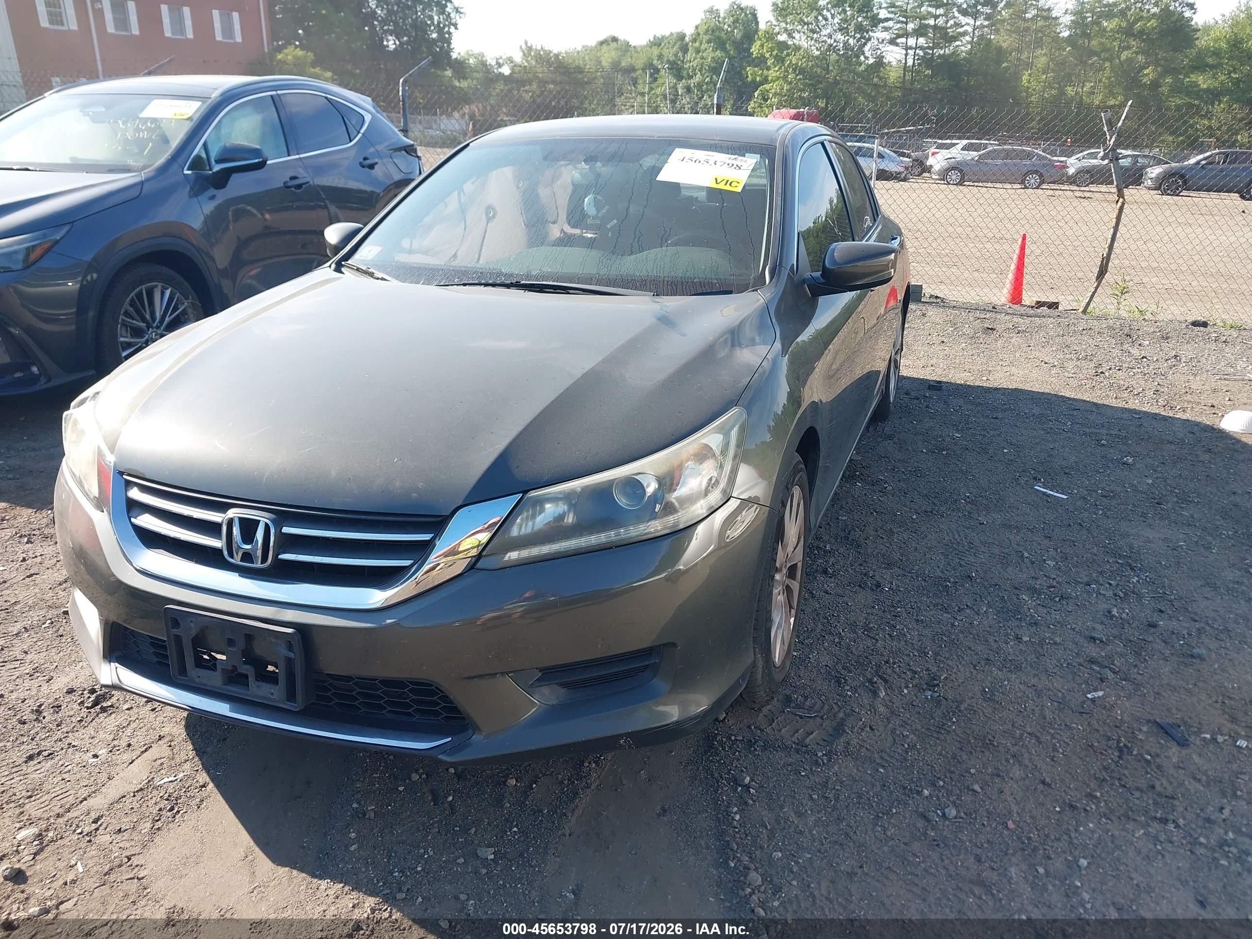 2015 Honda Accord Lx Gray vin: 1HGCR2F37FA095113