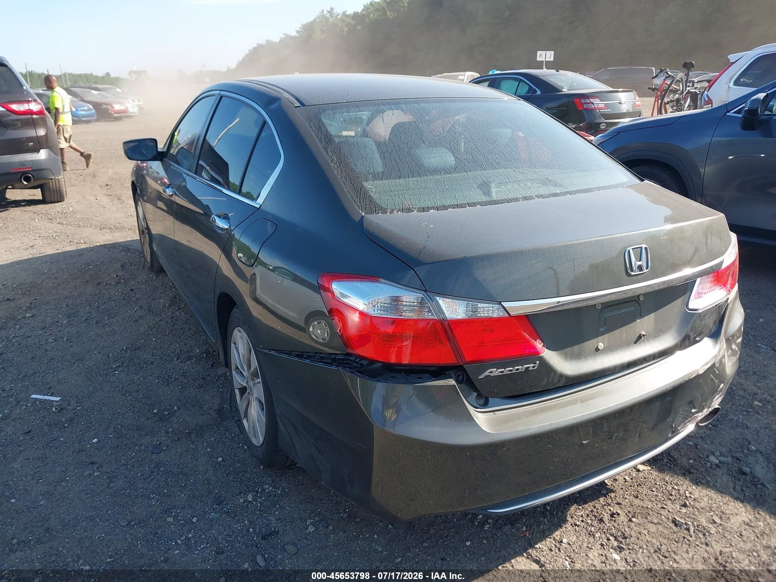 2015 Honda Accord Lx Gray vin: 1HGCR2F37FA095113