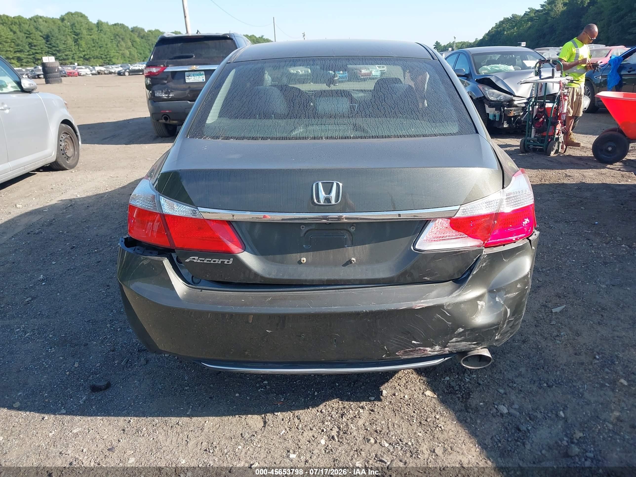 2015 Honda Accord Lx Gray vin: 1HGCR2F37FA095113