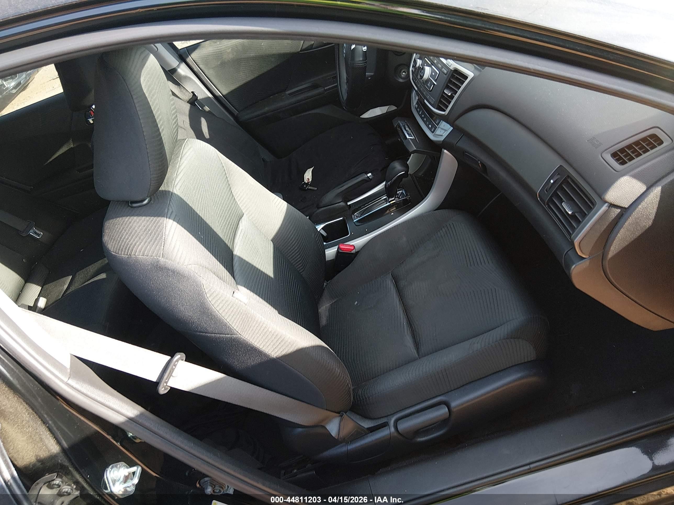 2015 Honda Accord Lx Black vin: 1HGCR2F37FA095810